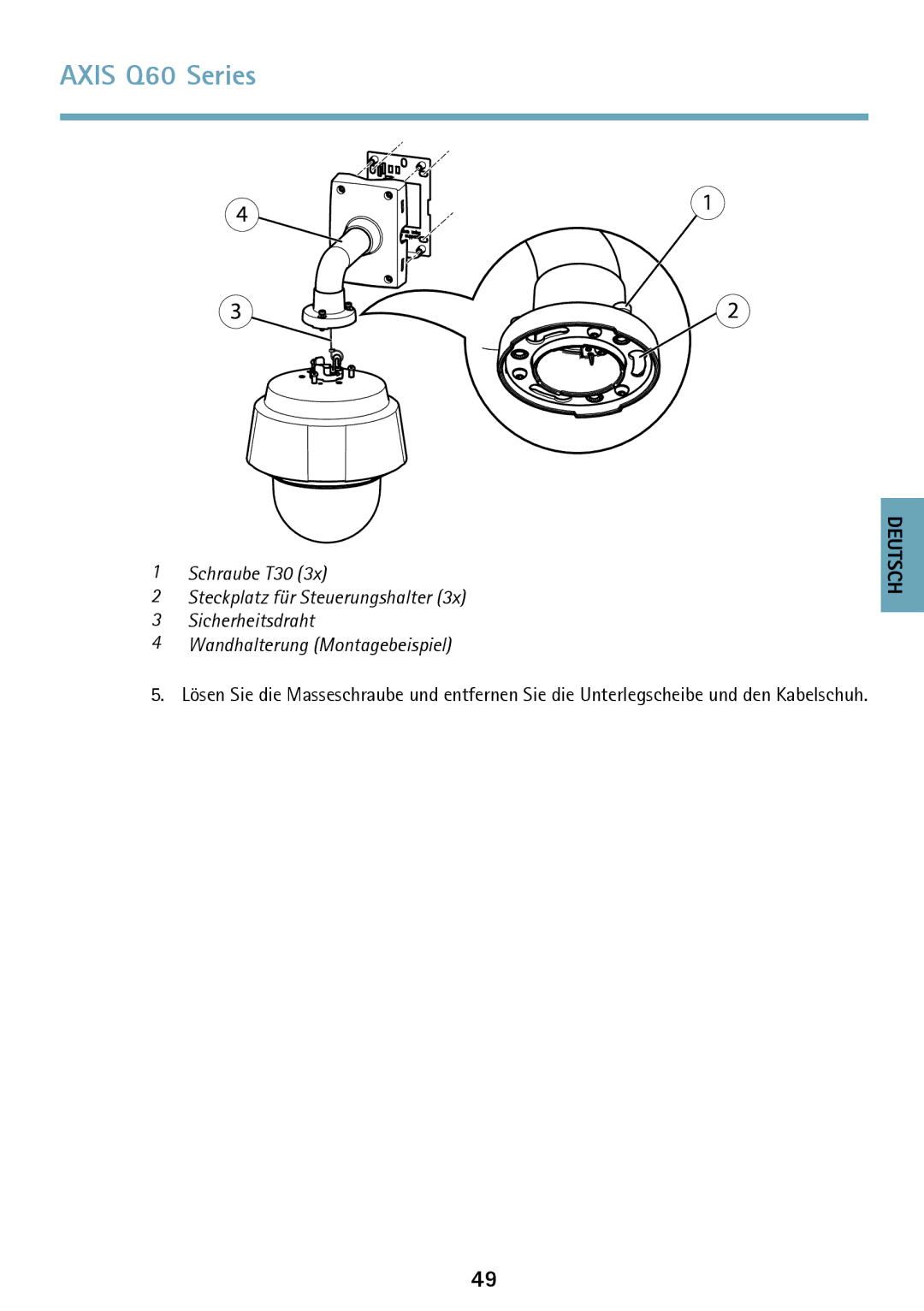 Axis Communications Q6042 manual Axis Q60 Series 