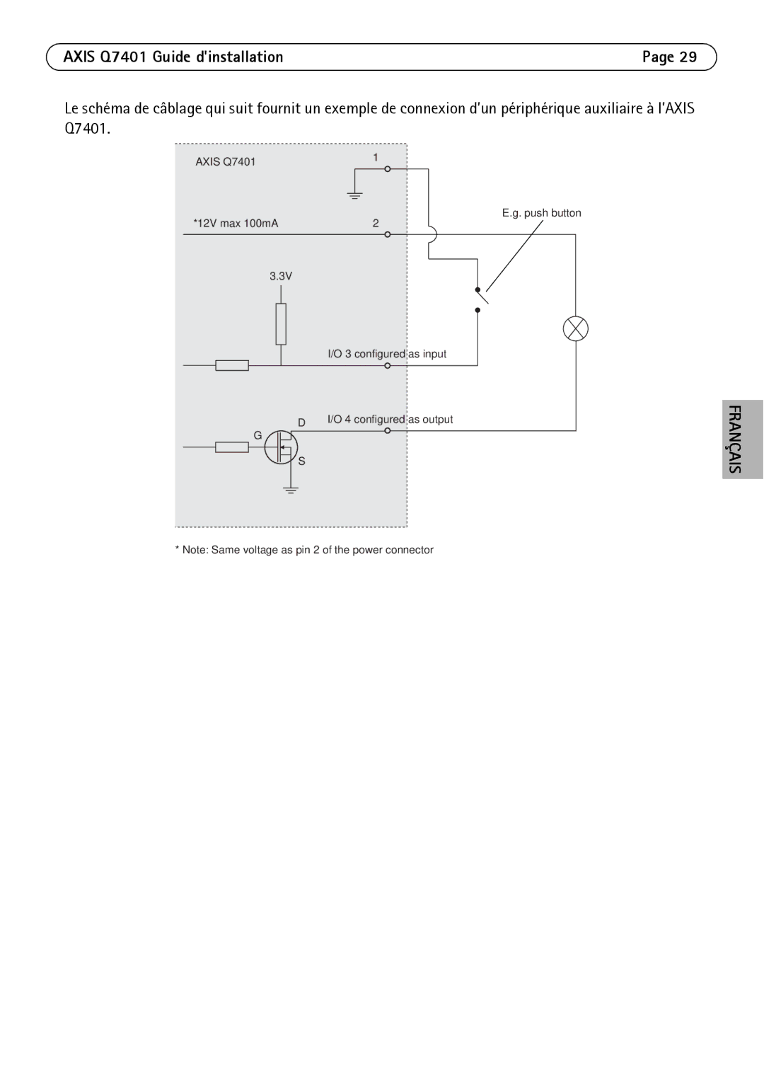 Axis Communications Q7401 manual Français 