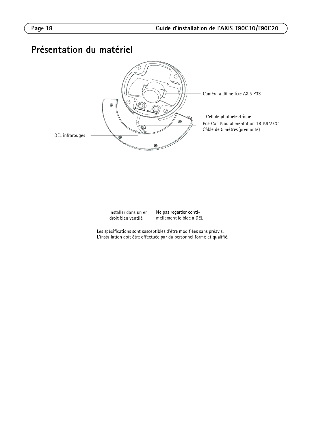 Axis Communications T90C10, T90C20 manual Présentation du matériel 