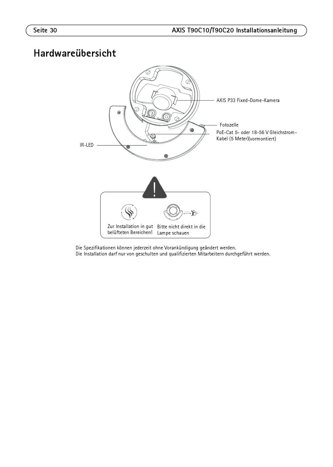 Axis Communications T90C10, T90C20 manual Hardwareübersicht, Seite 