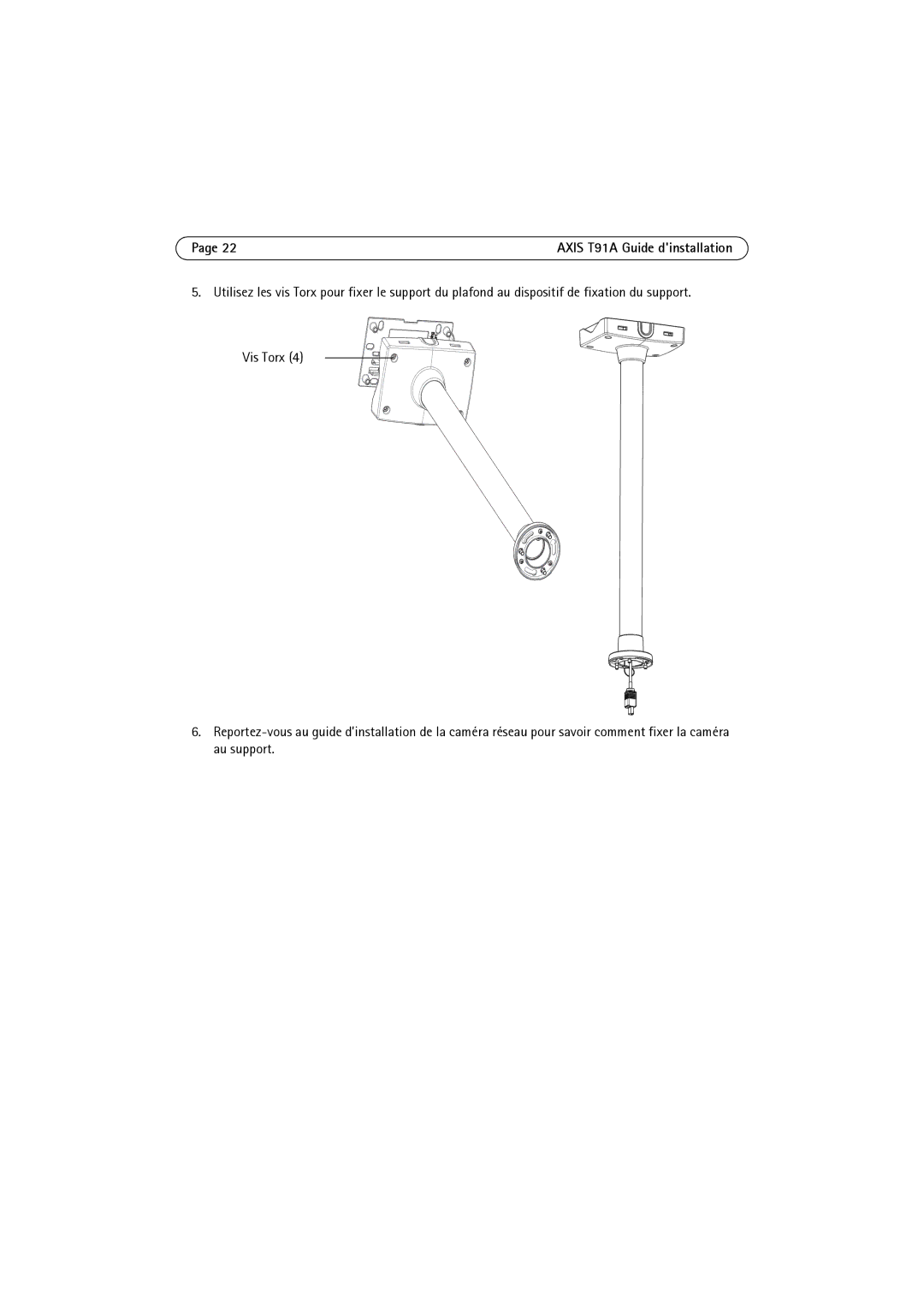 Axis Communications t91a61 manual Axis T91A Guide dinstallation 