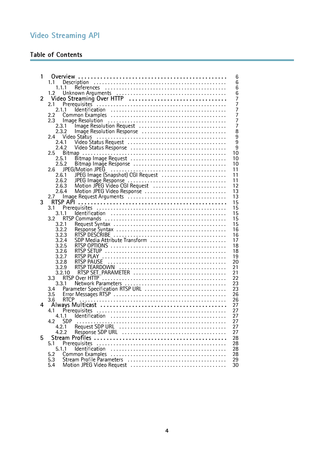 Axis Communications Version 3 manual Table of Contents 