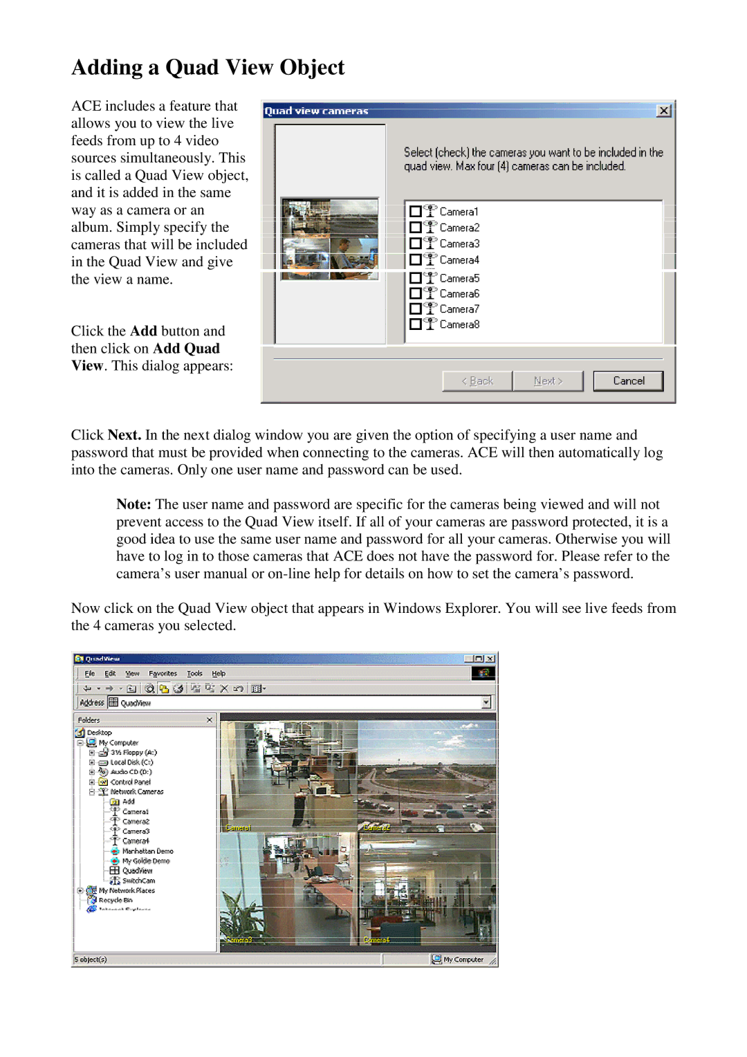 axis international marketing ACE manual Adding a Quad View Object 