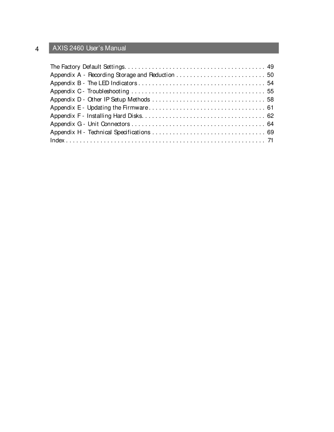 Axisoft Tech manual Axis 2460 User’s Manual 