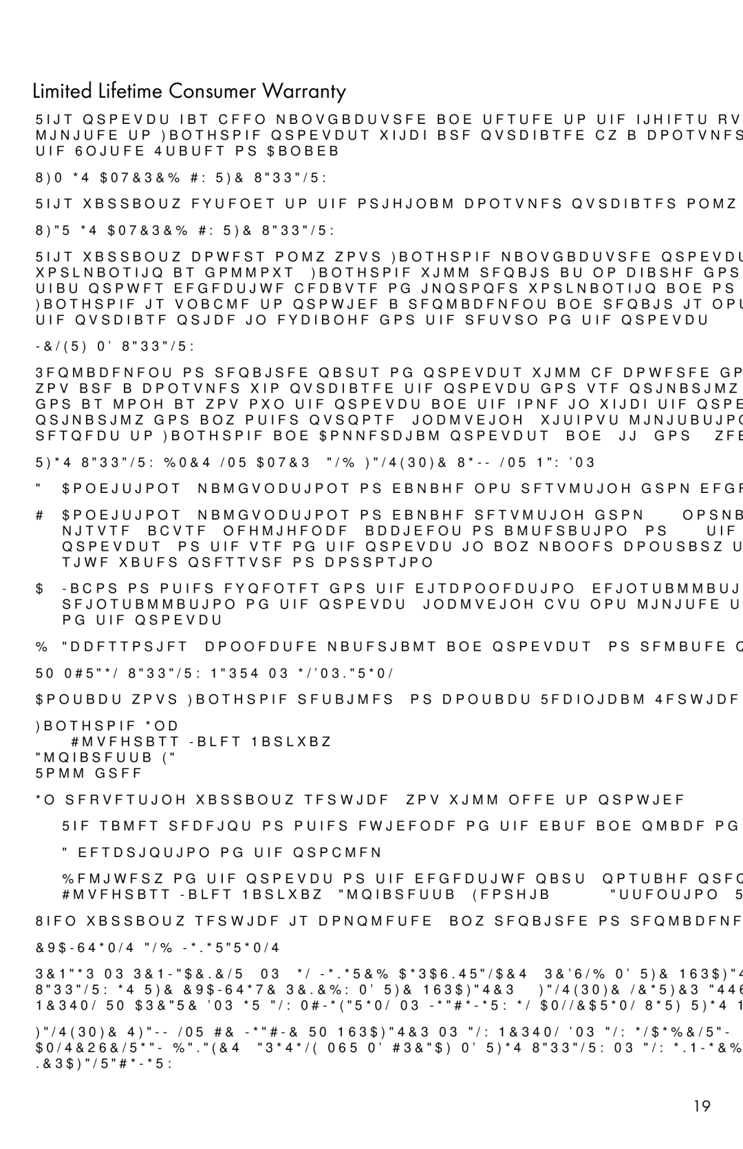 Axor 04065XX0 installation instructions Limited Lifetime Consumer Warranty, WHO is Covered by the Warranty 