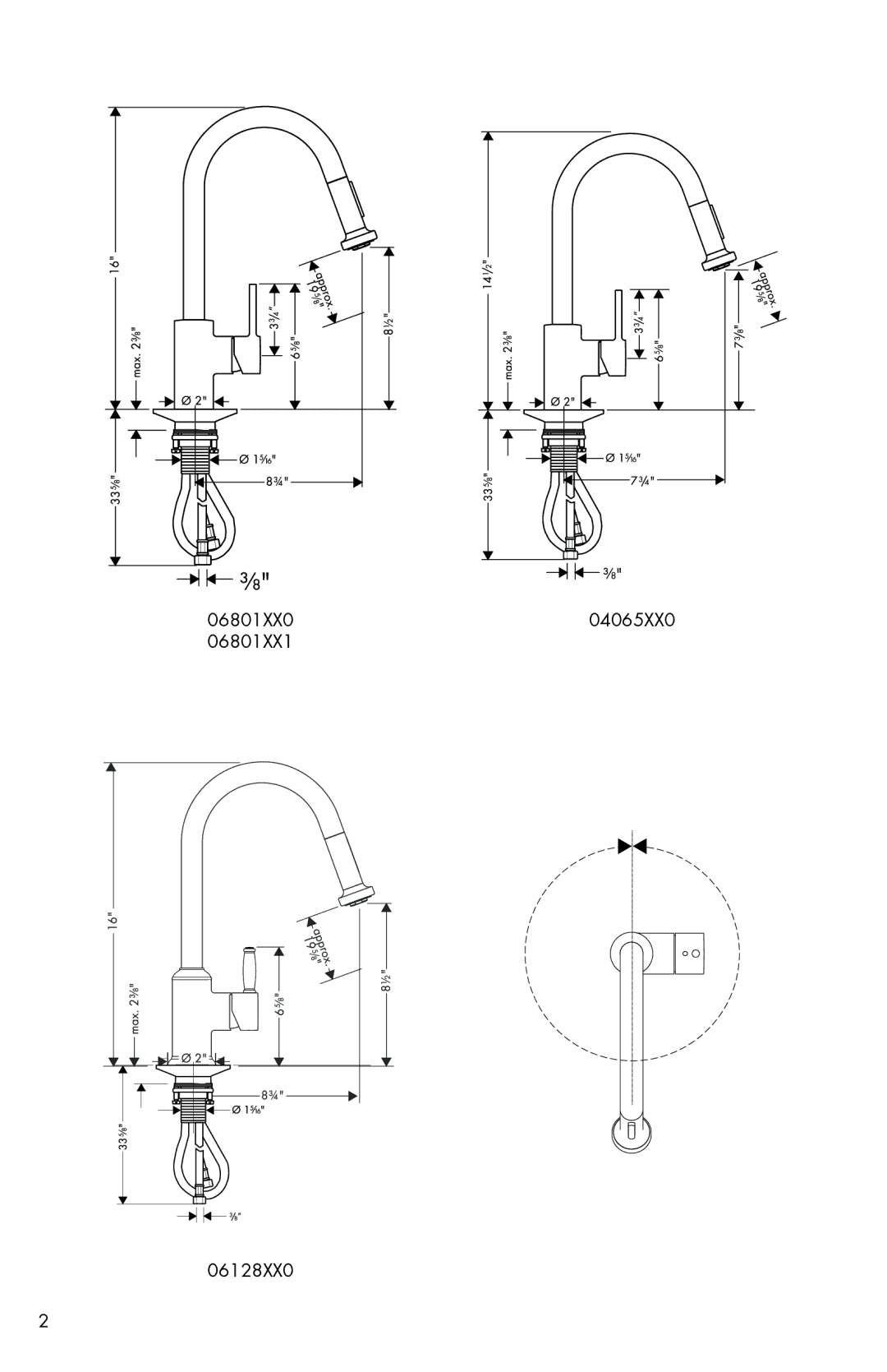 Axor installation instructions 06801XX0 04065XX0 06801XX1 06128XX0 