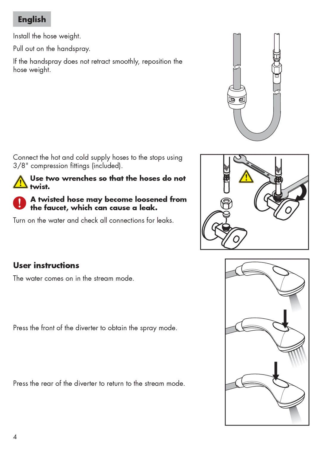 Axor 04076XX0 installation instructions User instructions 