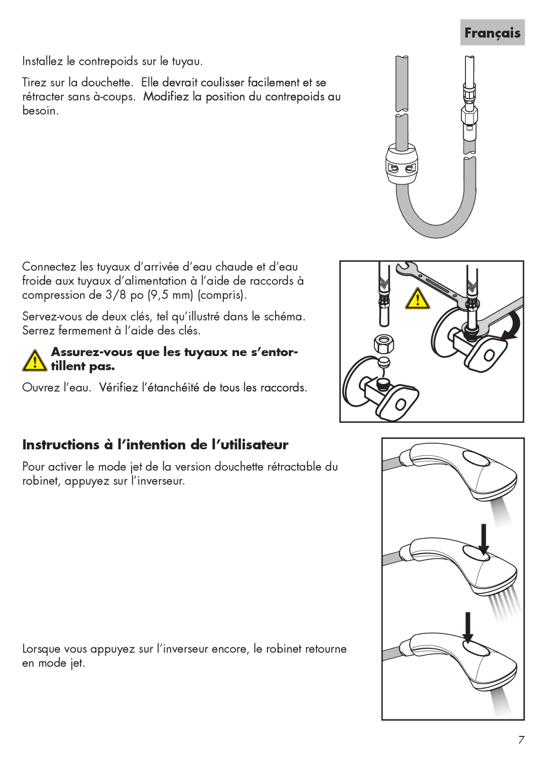 Axor 04076XX0 installation instructions Instructions à l’intention de l’utilisateur 