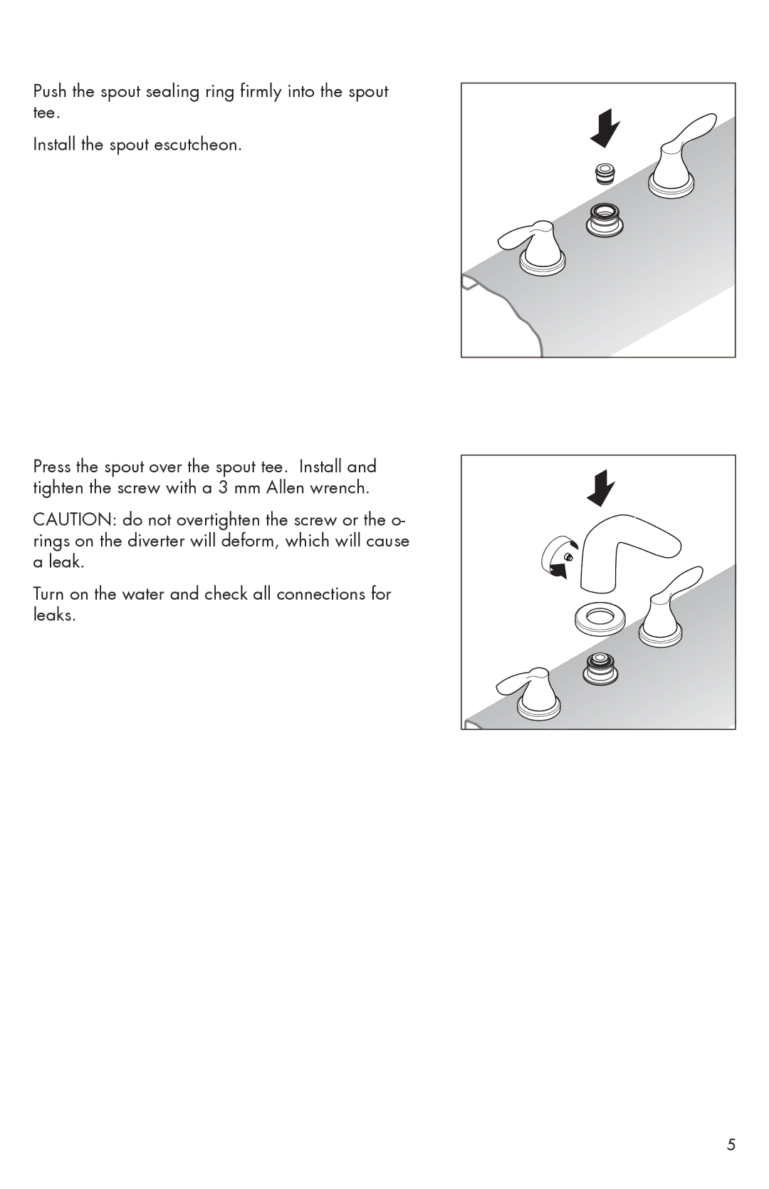 Axor 04170XX0 installation instructions Turn on the water and check all connections for leaks 