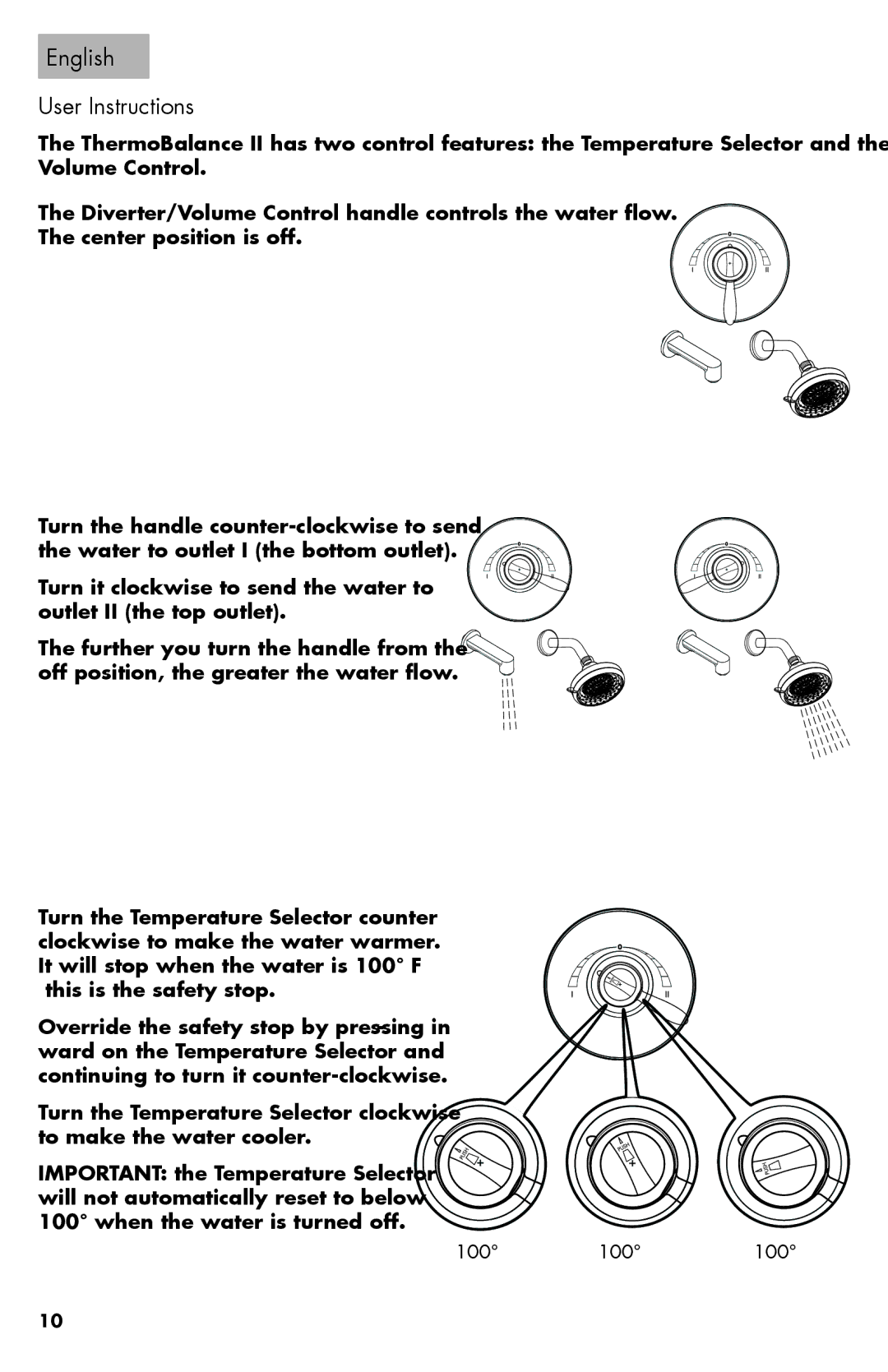 Axor 06064XX0 installation instructions English User Instructions, This is the safety stop 