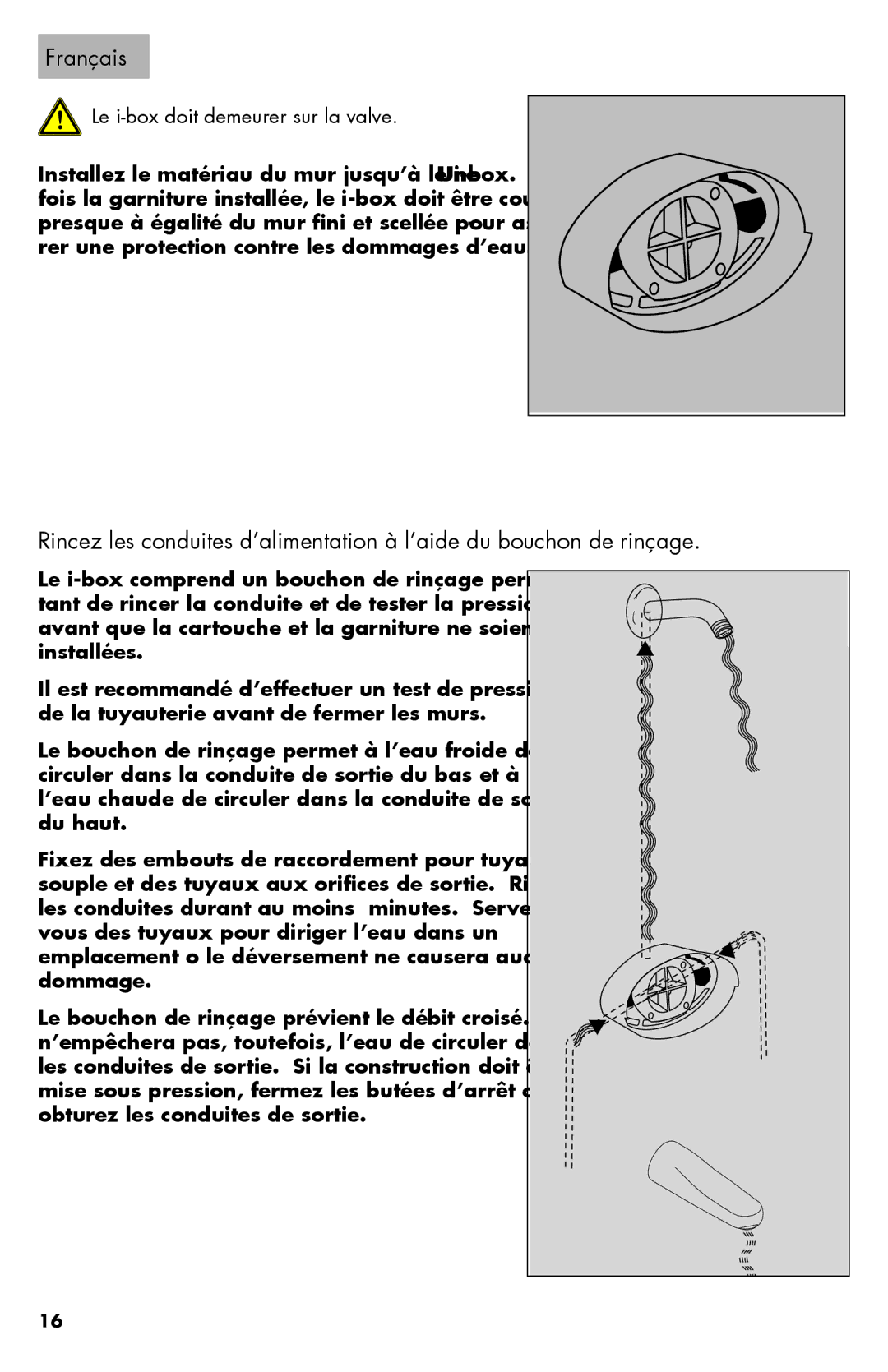 Axor 06064XX0 installation instructions Le i-box doit demeurer sur la valve 