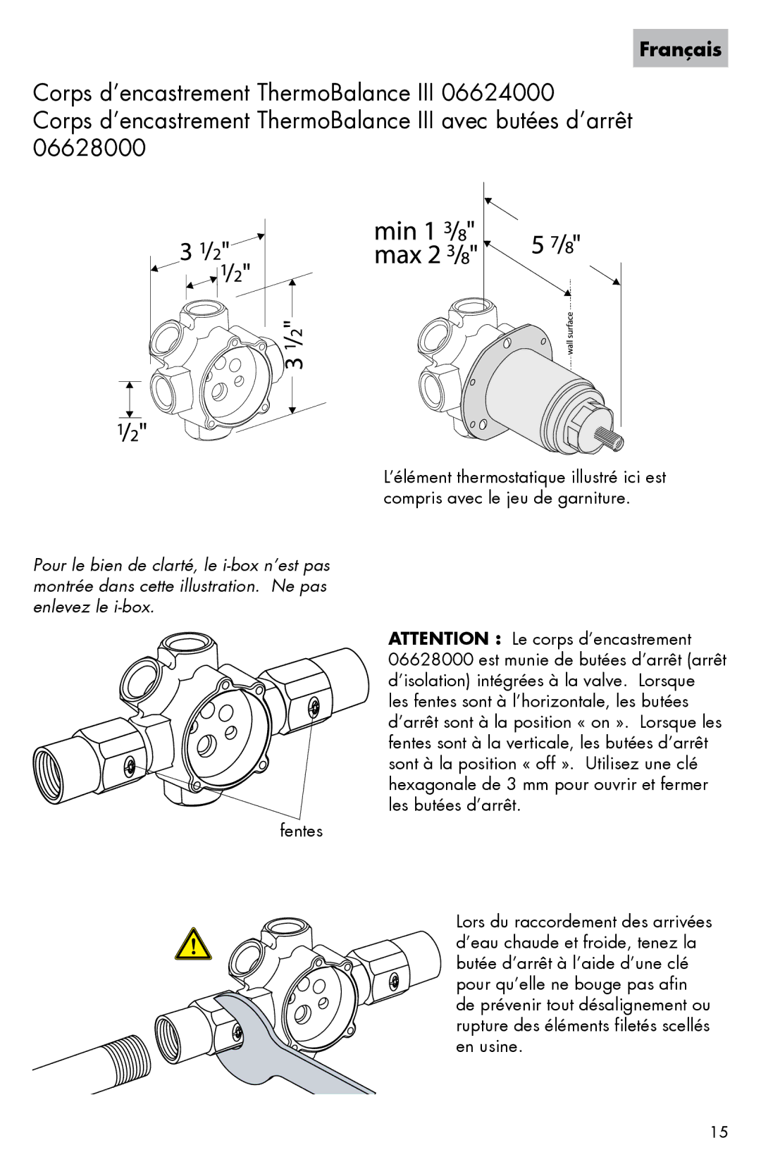 Axor 0607XX0 installation instructions Français 