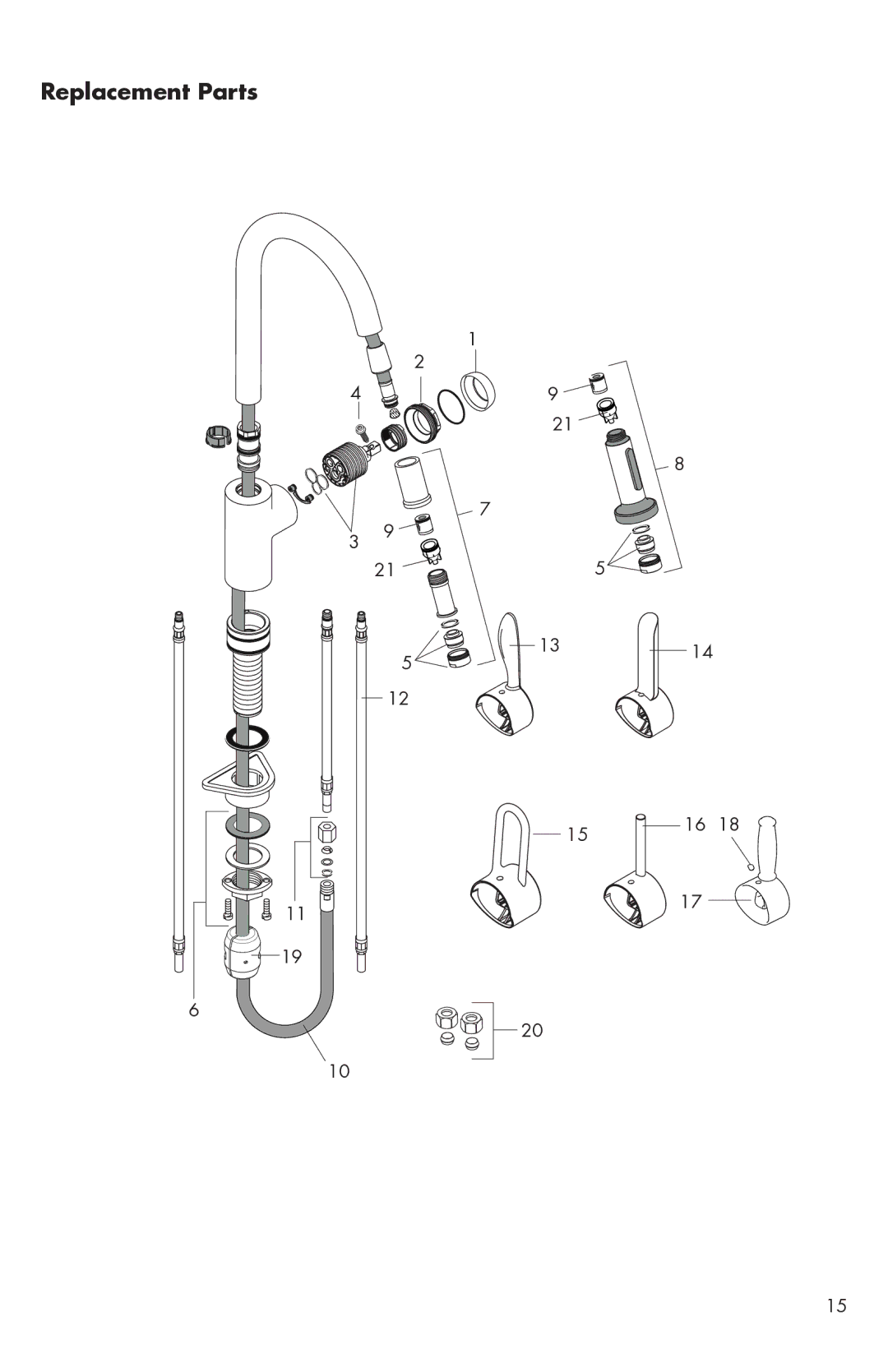 Axor 0680XX0, 06697XX0, 06698XX0, 06675XX0, 06695XX0, 06801XX0, 0667XX0, 06694XX0, 0618XX0 Replacement Parts 