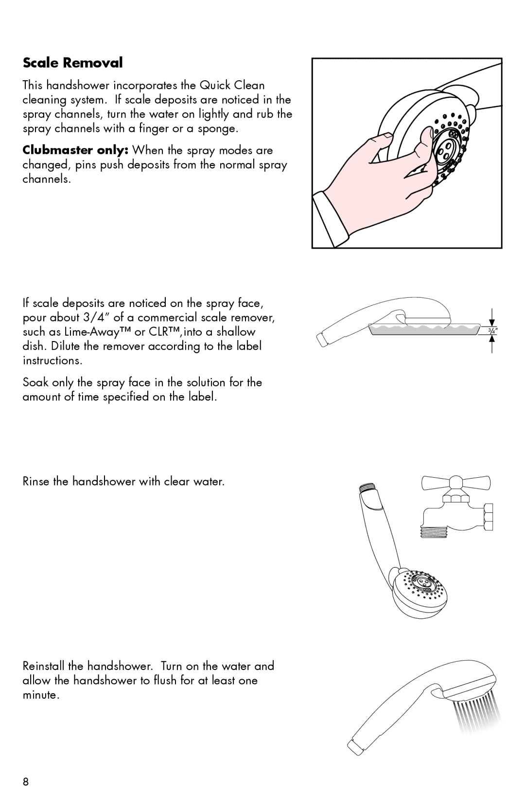 Axor 06496XX0, 06890XX0, 06494XX0, 04043XX0, 04044XX0, 04098XX0 installation instructions Scale Removal 