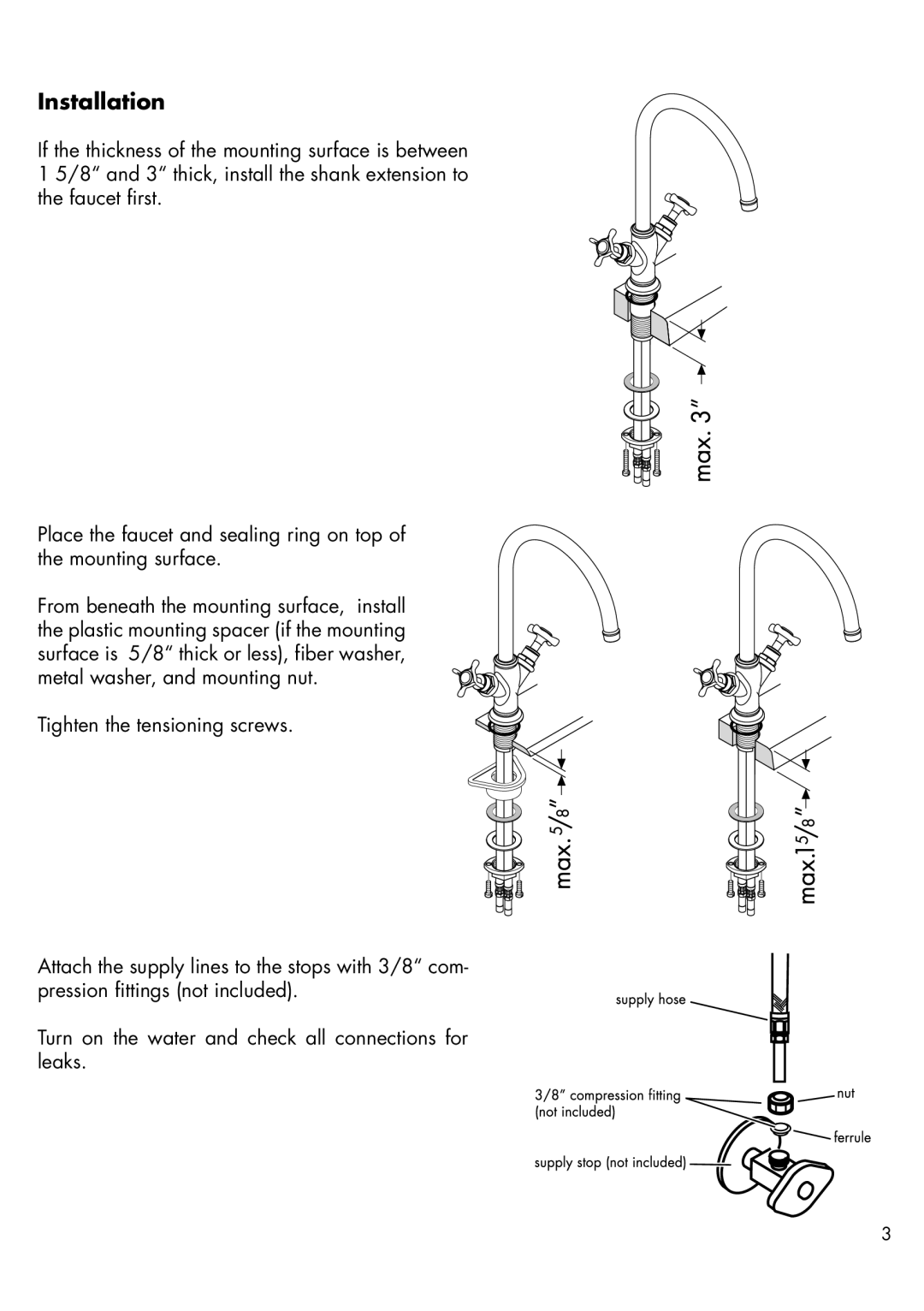 Axor 16802XX1 installation instructions Installation 