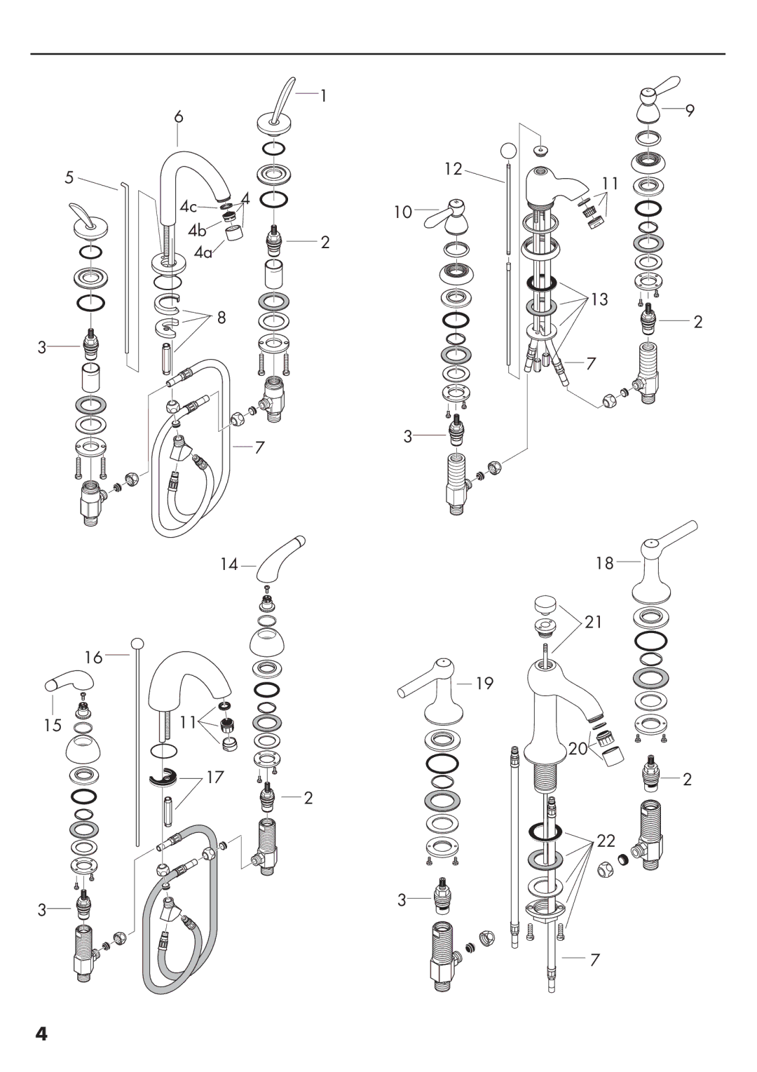 Axor 35033801, 17125XX1, 17105XX1, 17135XX1, 17235XX1, 17114XX1, 17115XX1, 37135XX1, 36135XX1, 37136XX1, 10133XX1, 37235XX1, 17104XX1 