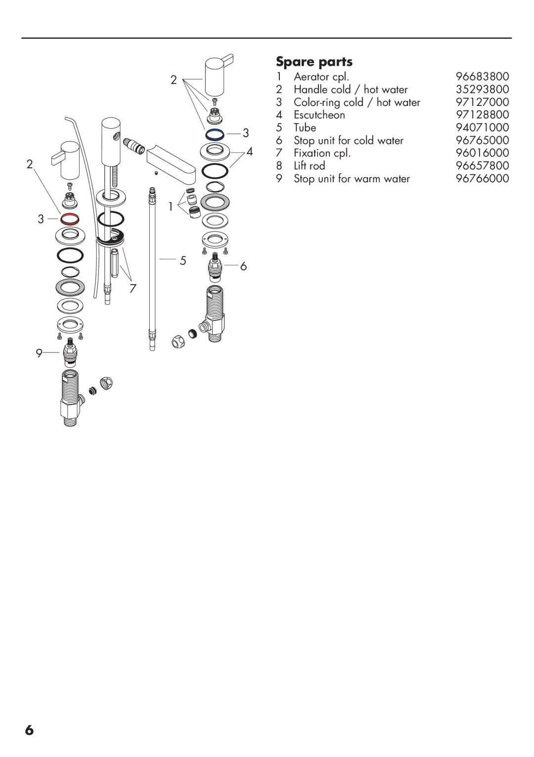 Axor 17115XX1, 17125XX1, 17105XX1, 17135XX1, 17235XX1, 35033801, 17114XX1, 37135XX1, 36135XX1, 37136XX1, 10133XX1 Spare parts 