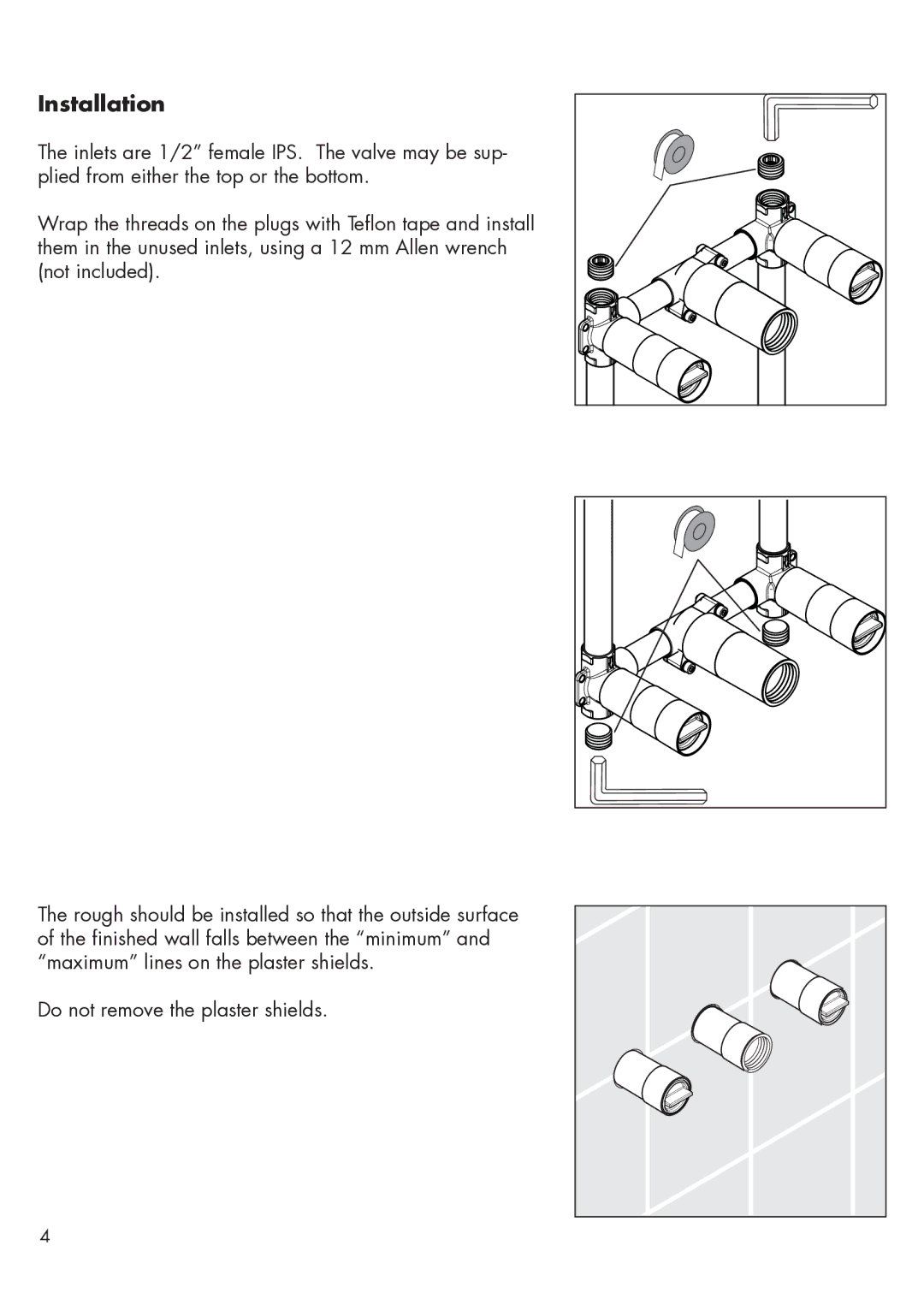 Axor 18113181 installation instructions Installation 