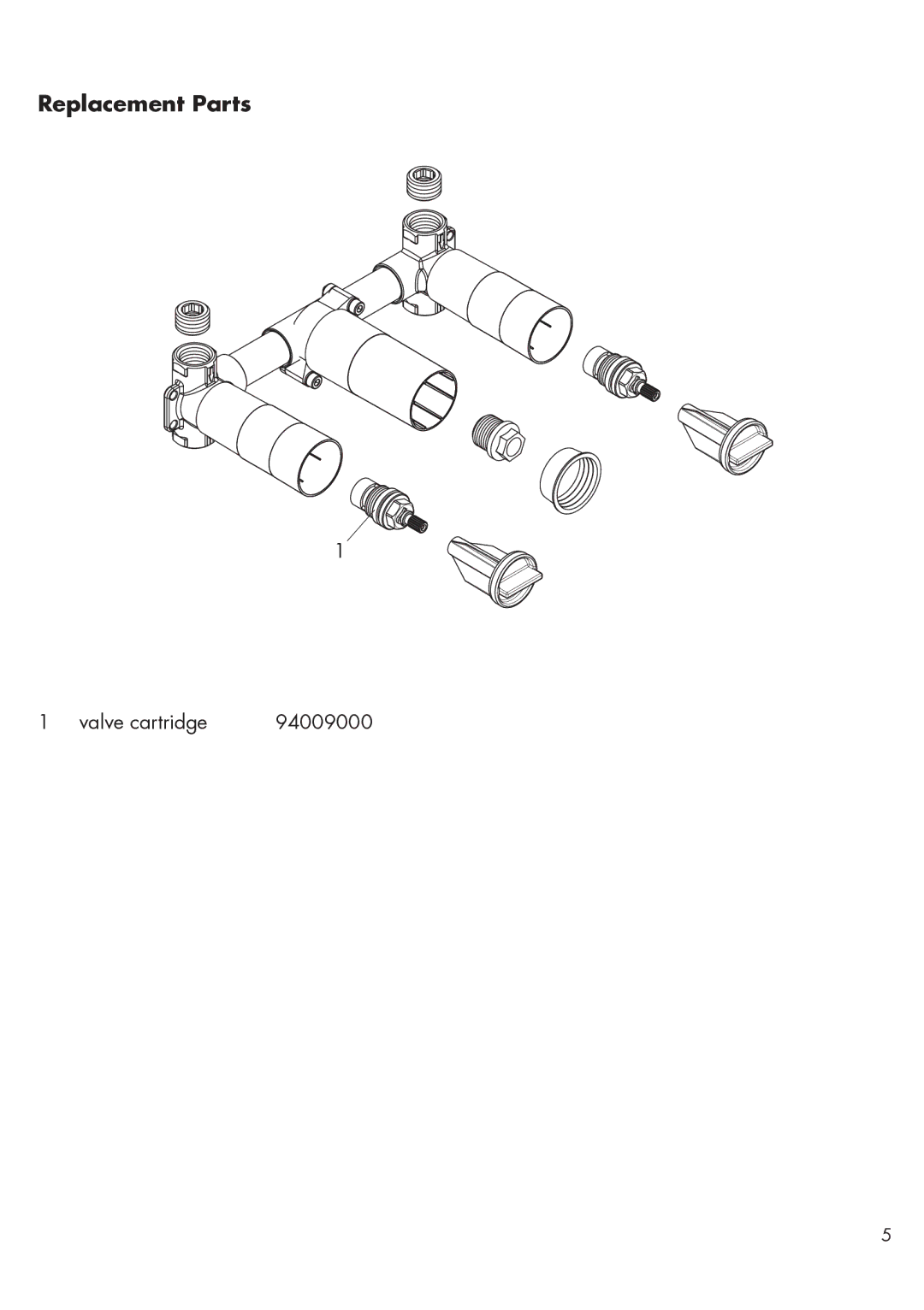 Axor 18113181 installation instructions Replacement Parts 