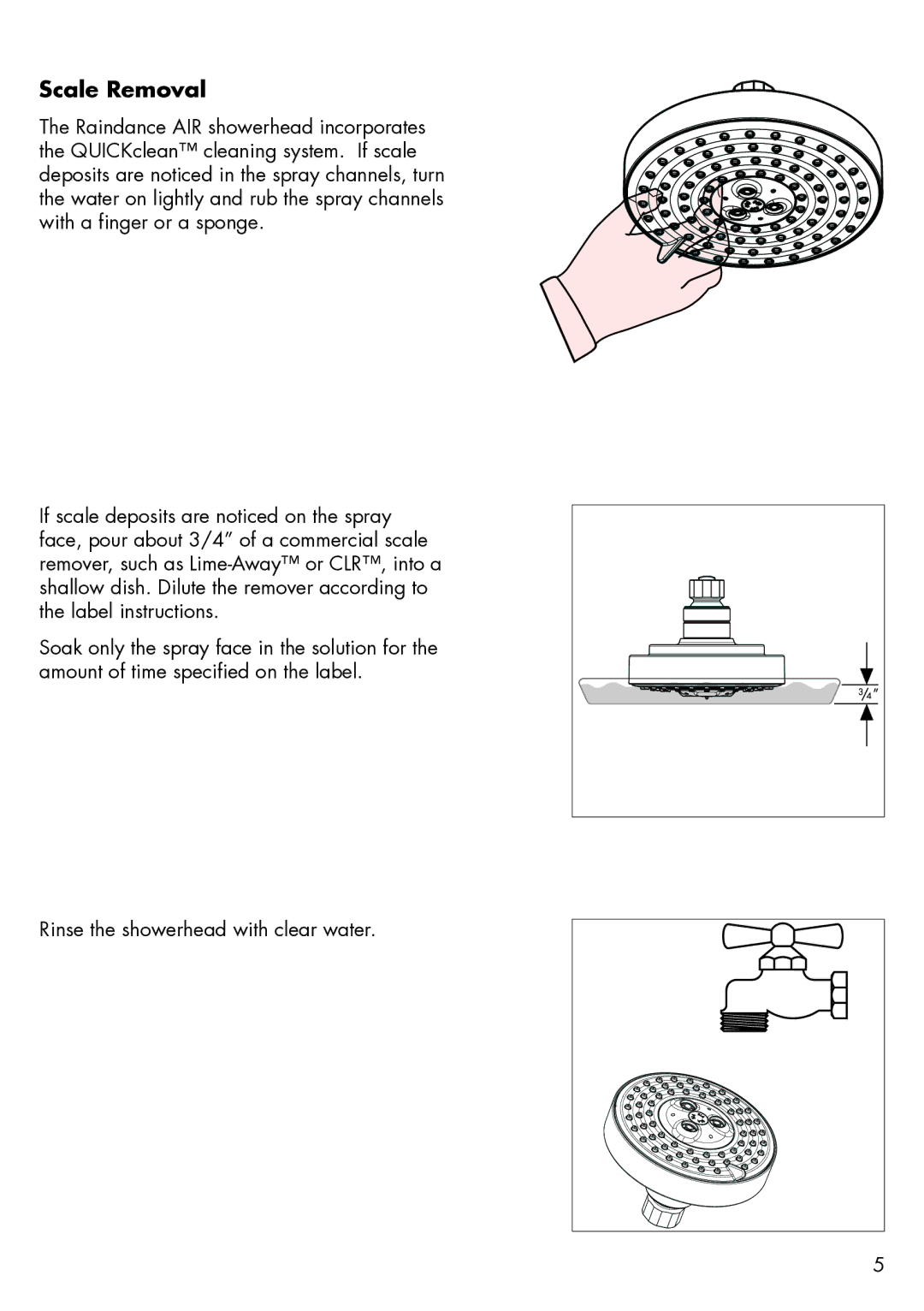 Axor 27495XX3, 27486XX3, 27426XX1 installation instructions Scale Removal 