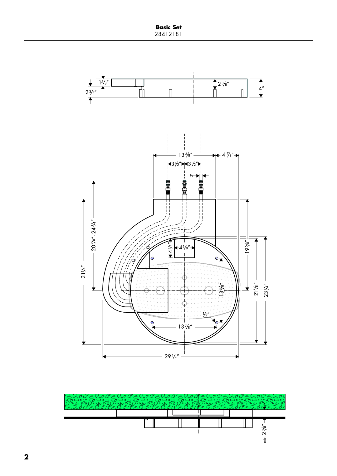 Axor 28403001, 28412181 installation instructions Basic Set 