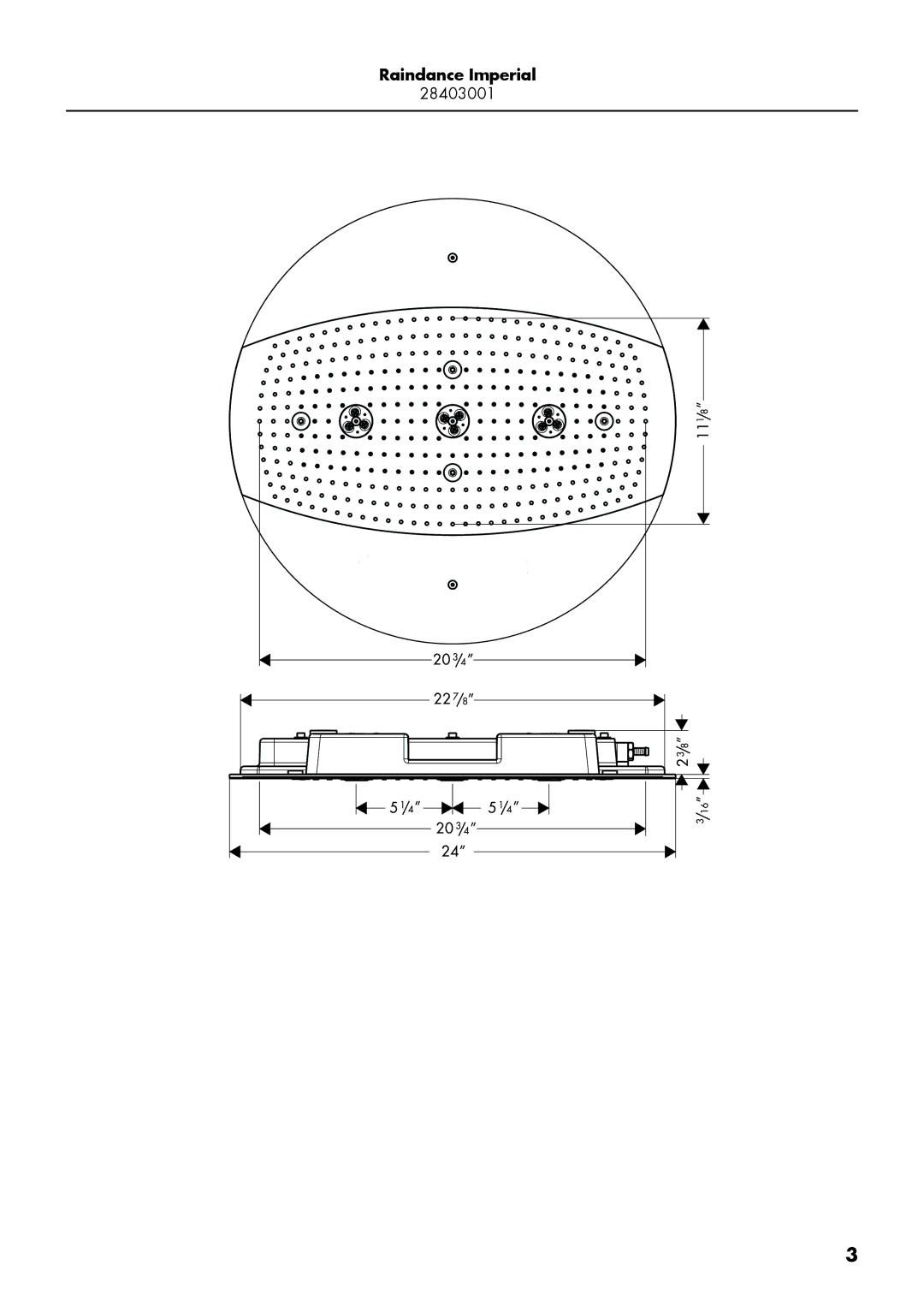 Axor 28412181, 28403001 installation instructions Raindance Imperial 