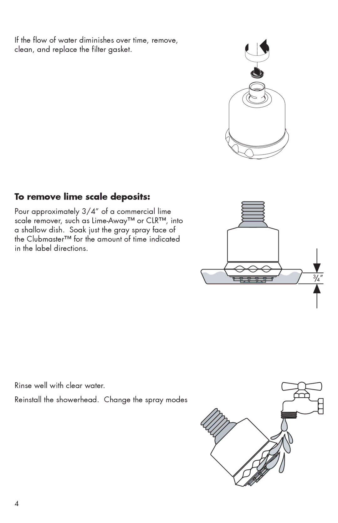 Axor 28496xx1 installation instructions To remove lime scale deposits 