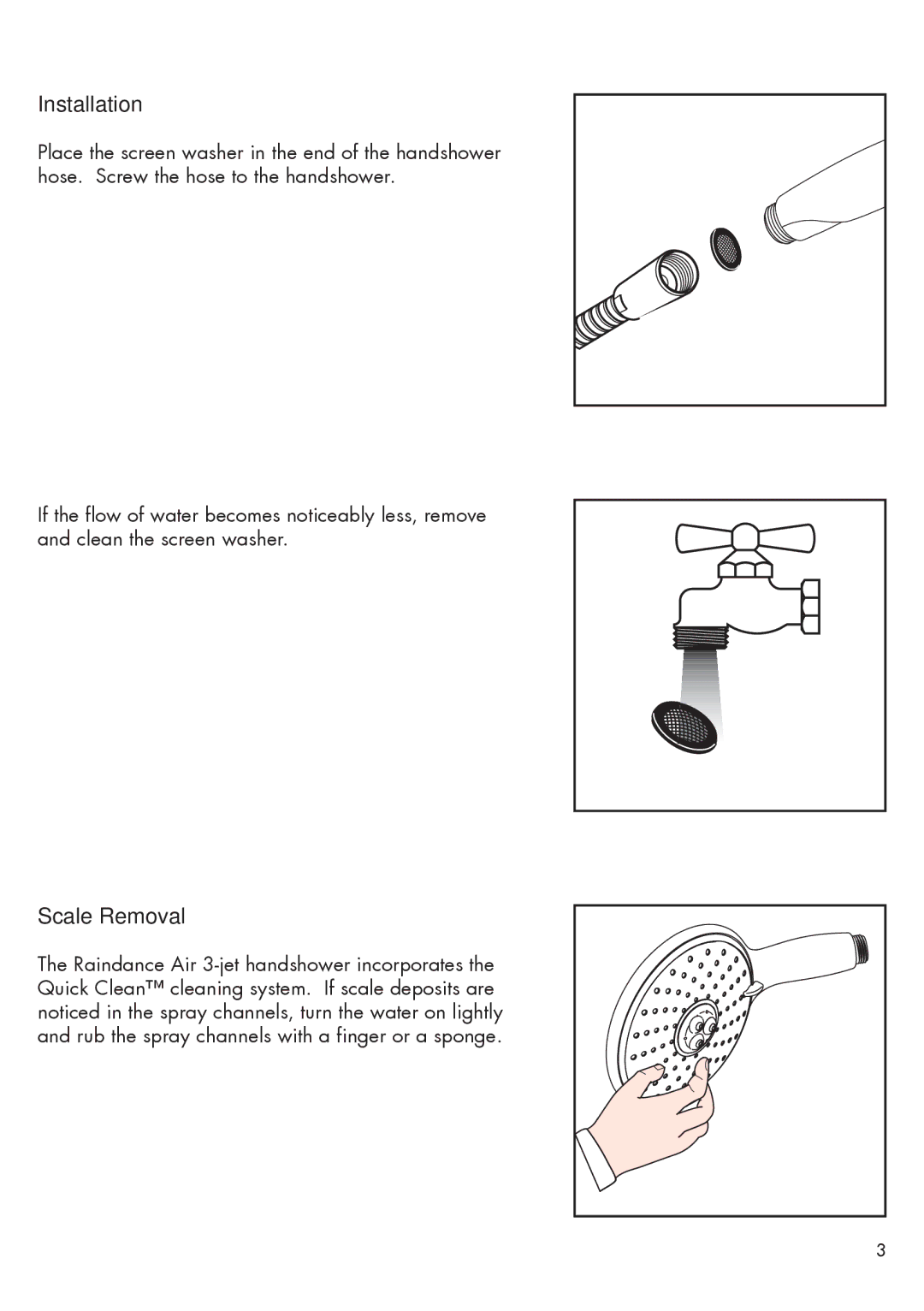 Axor 28518XX1, 28519XX1 installation instructions Installation, Scale Removal 