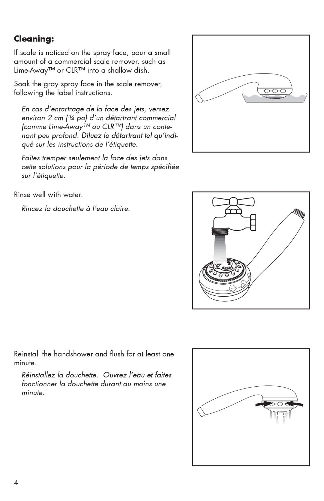 Axor 28525XX1 installation instructions Cleaning 