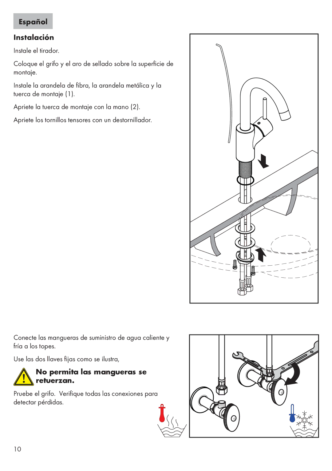 Axor 32070XX1, 32073XX1 installation instructions Español Instalación 