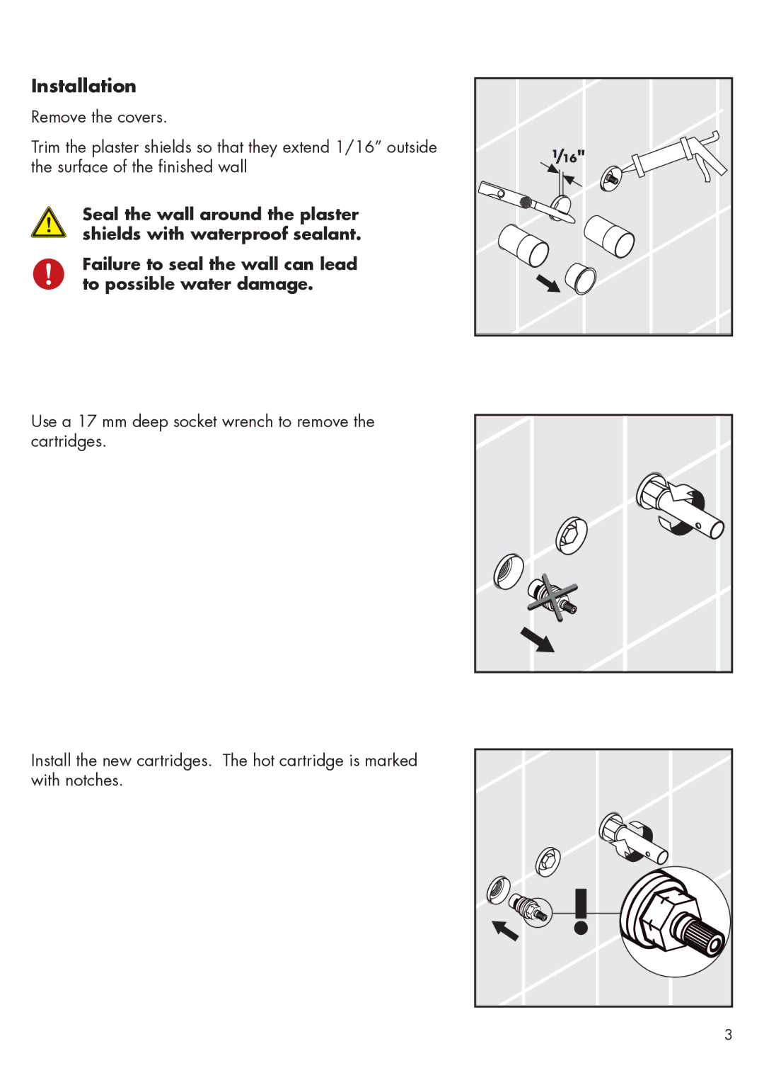 Axor 34315XX1 installation instructions Installation 