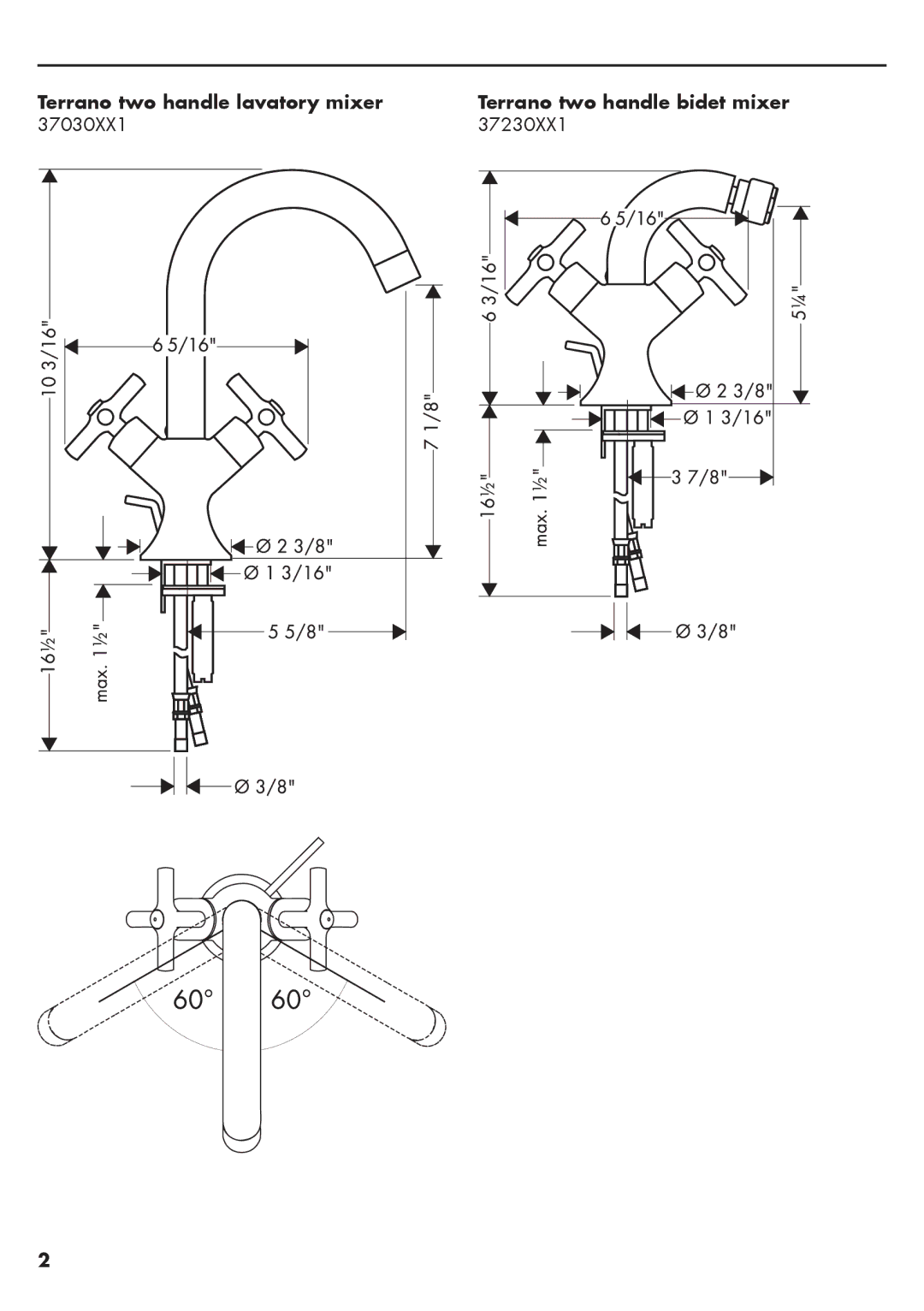 Axor 37030XX1, 37230XX1 installation instructions 