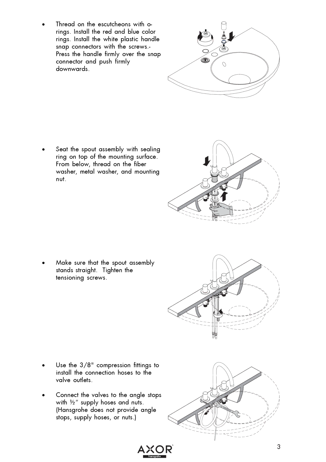 Axor 38053XX1 installation instructions 