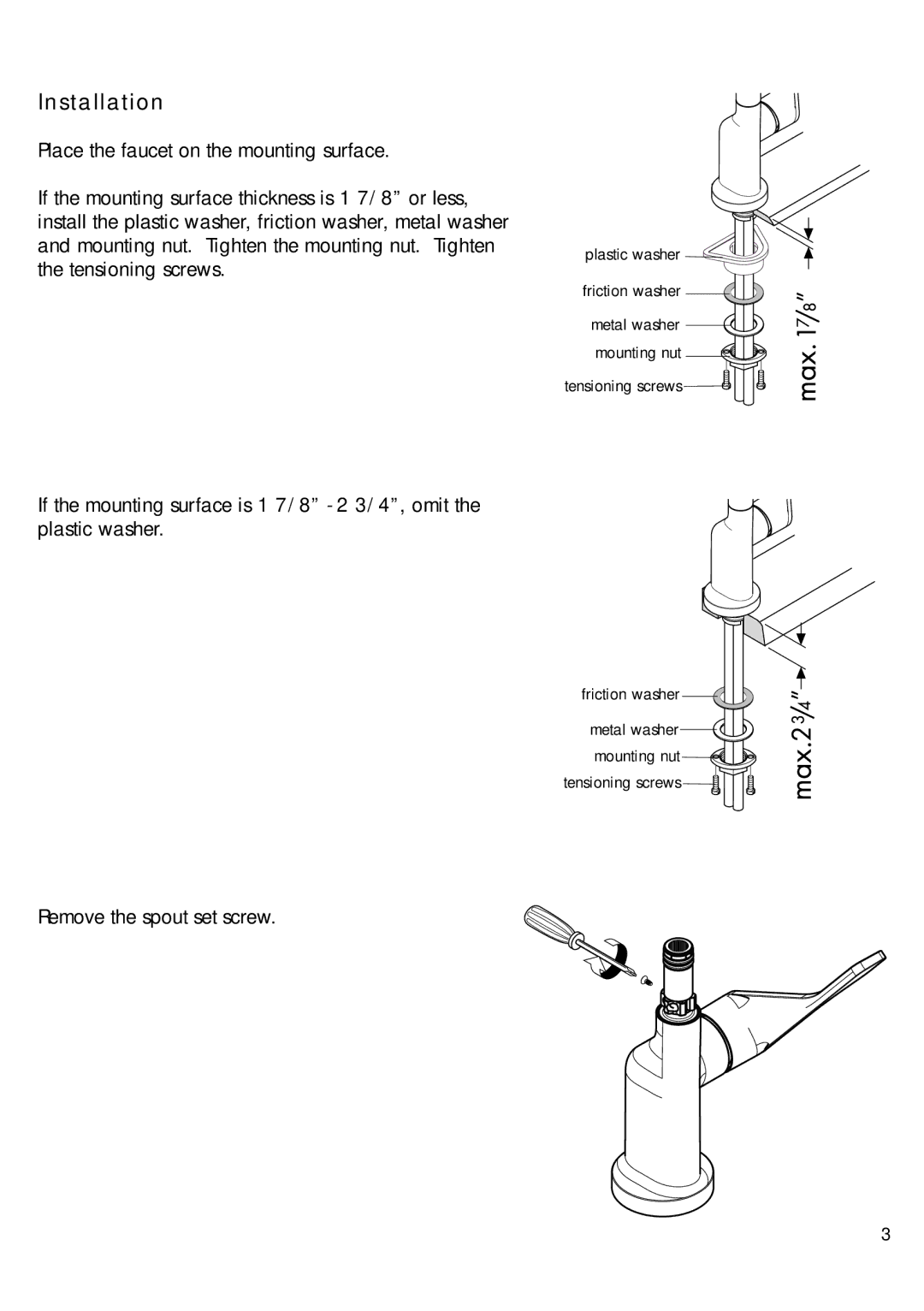 Axor 39850XX1 installation instructions Installation 