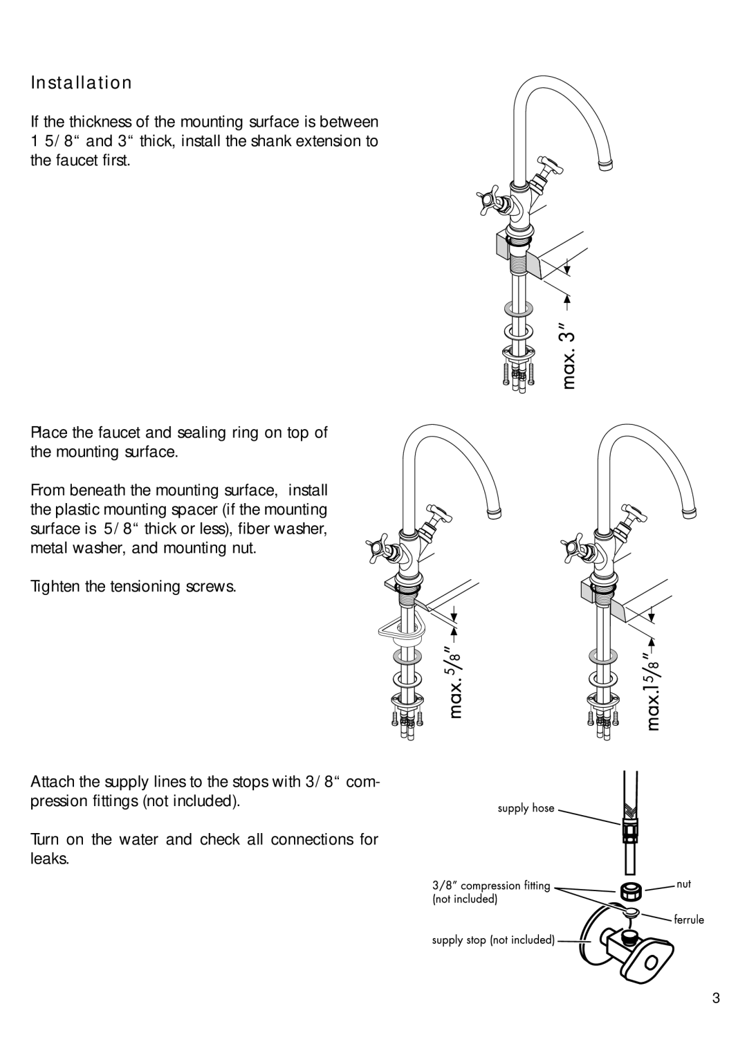 Axor 13961000, 98616XXX, 97997001, 97987000, 13898000 installation instructions Installation 