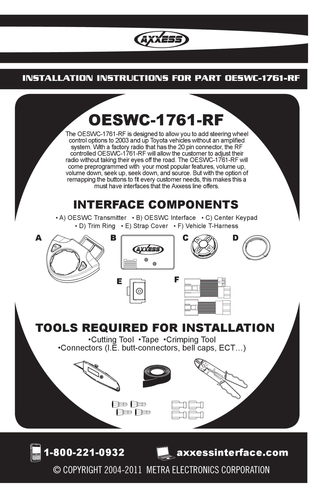 Axxess Interface OESWC-1761-RF installation instructions 