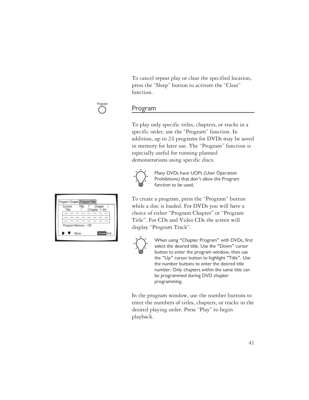 Ayre Acoustics DX-7 owner manual Program 