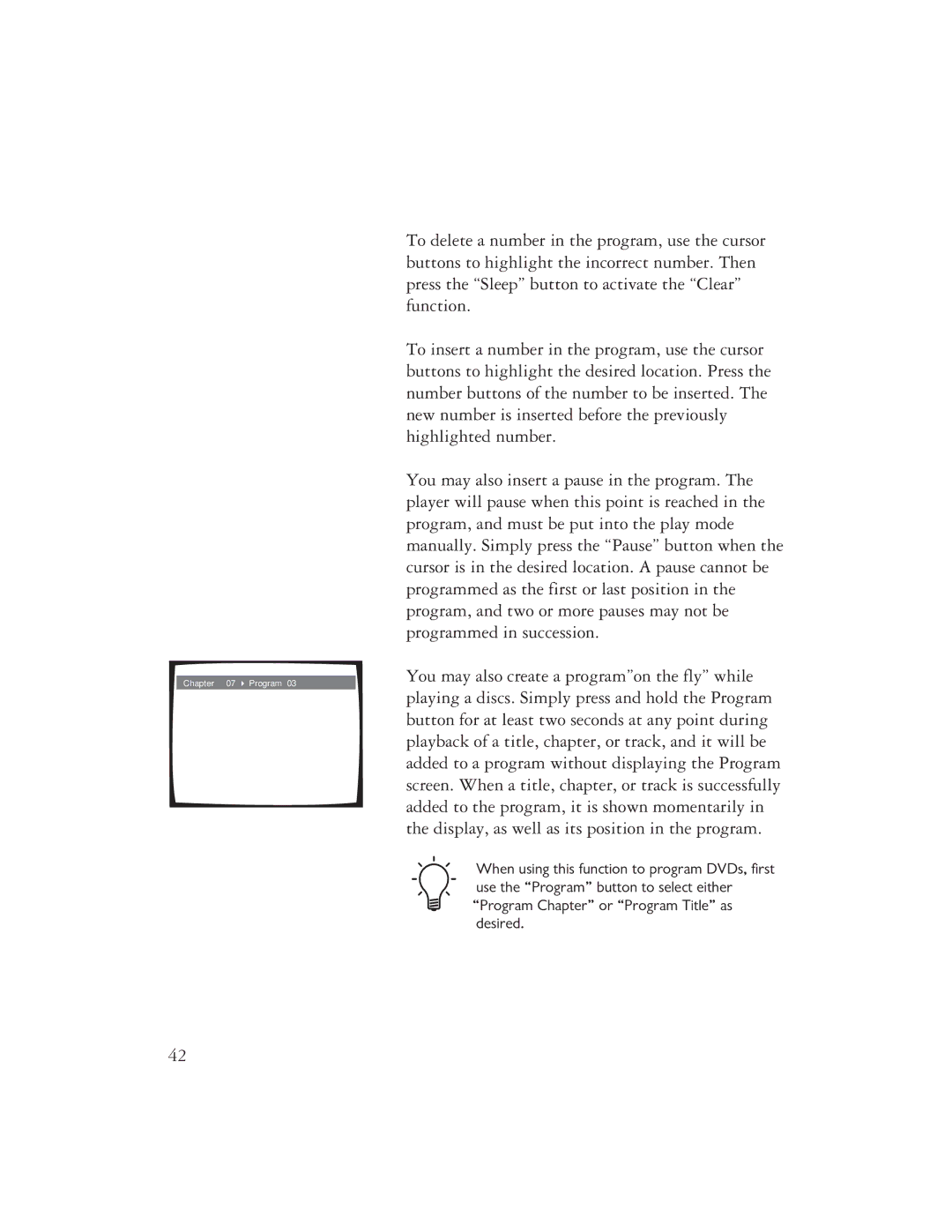 Ayre Acoustics DX-7 owner manual Program 