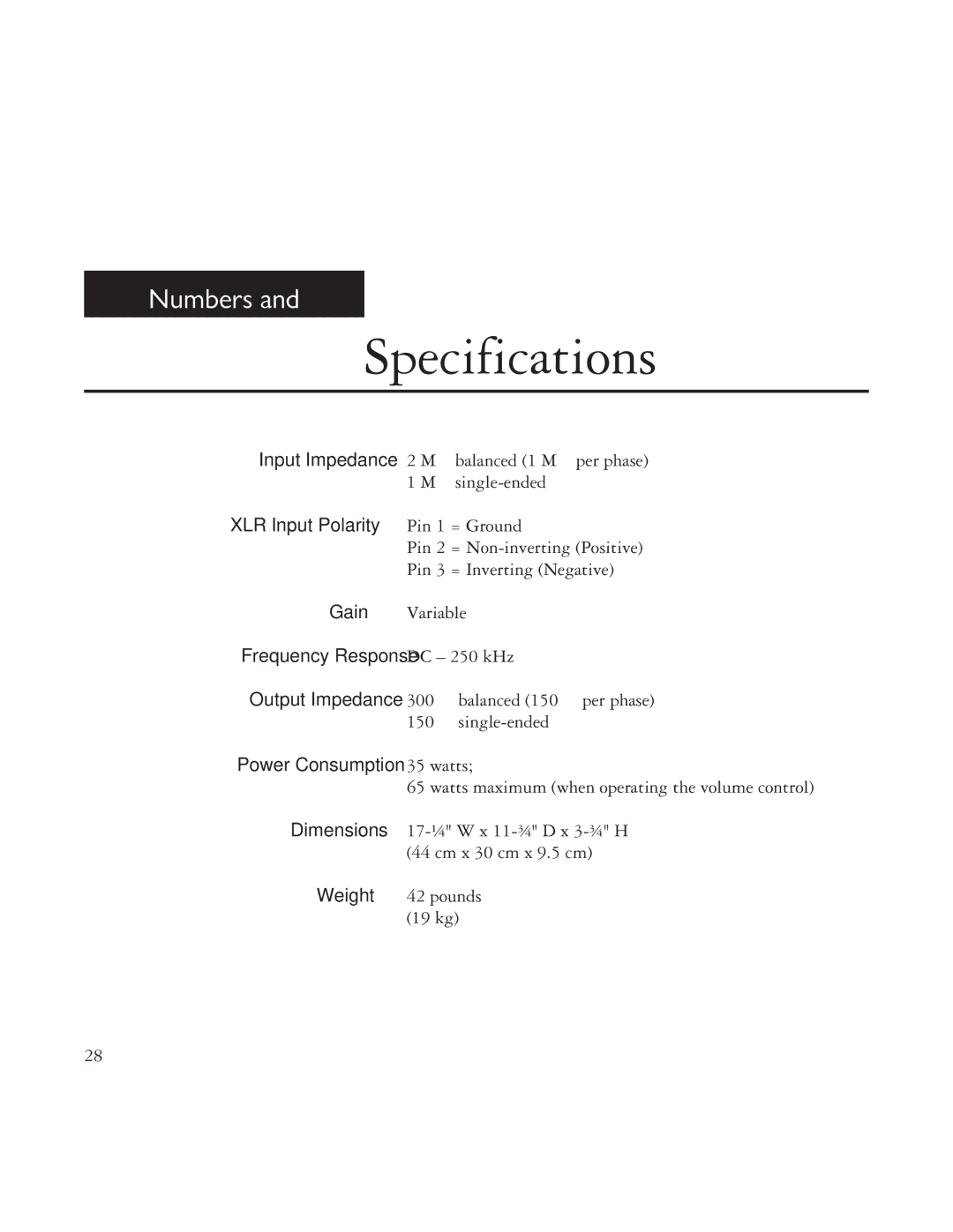 Ayre Acoustics TK-7150, TK-8150 specifications Specifications 