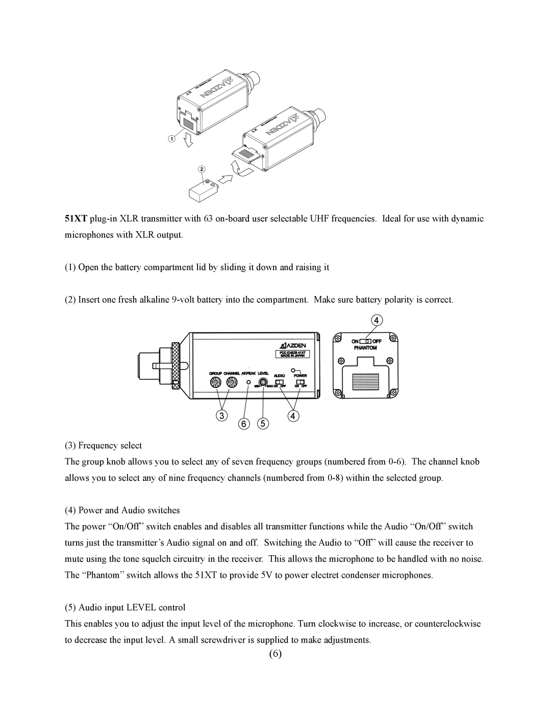 Azden 511DRH, 51HT, 51XT, 51BT, 411UDR owner manual 