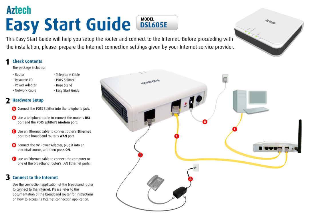 Aztech Systems DSL605E manual 