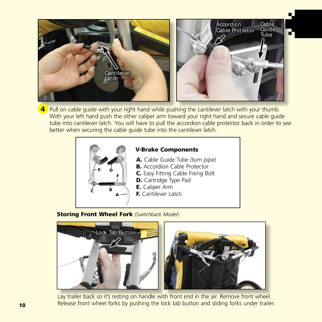 Baby Jogger Bicycle Accessories manual Brake Components 