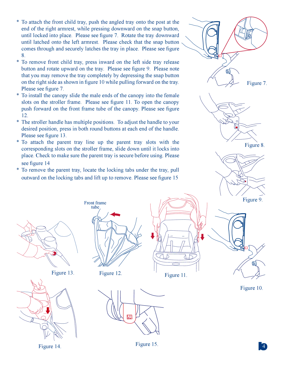 Baby Trend 1866CT manual Front frame Tube 