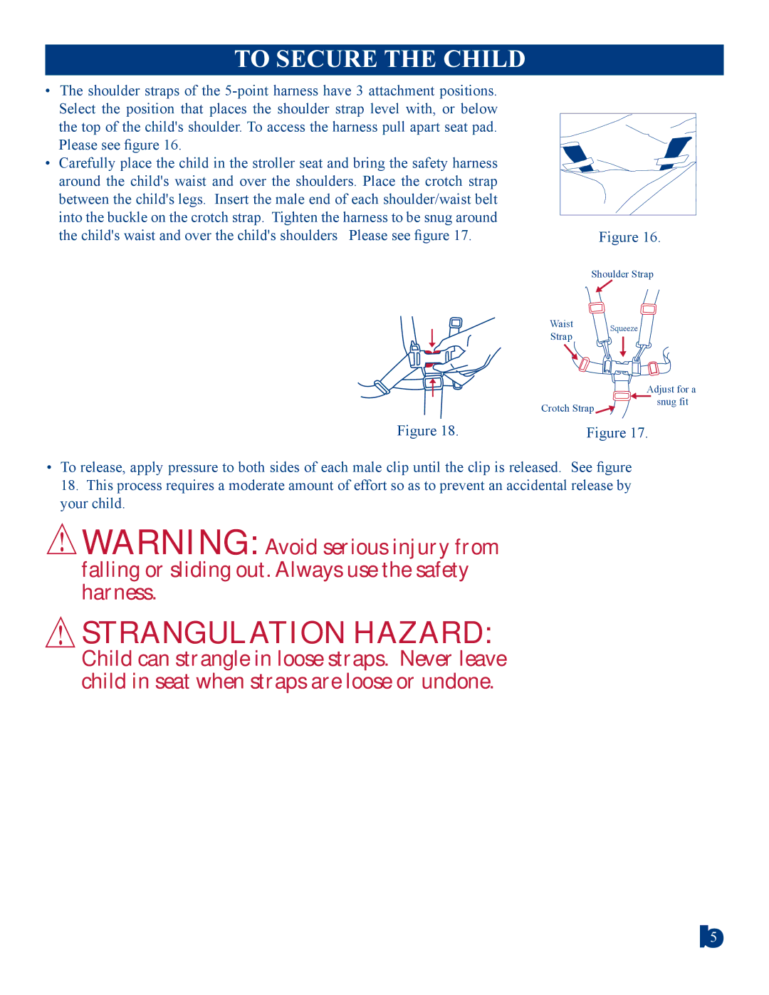 Baby Trend 1866CT manual Strangulation Hazard 