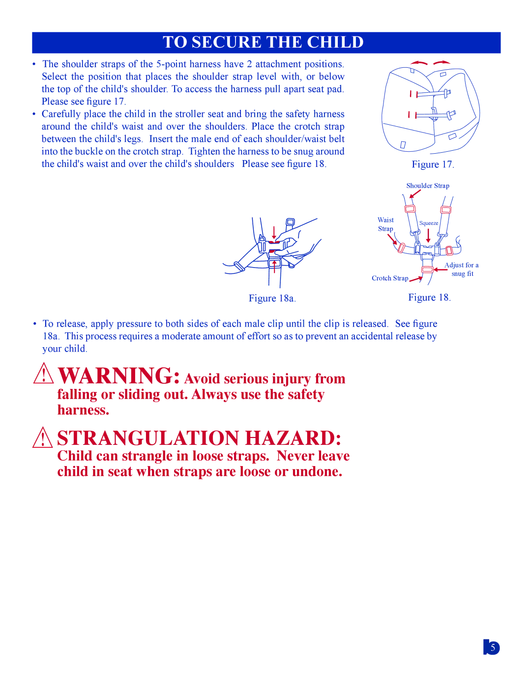 Baby Trend 1981CT manual Strangulation Hazard 