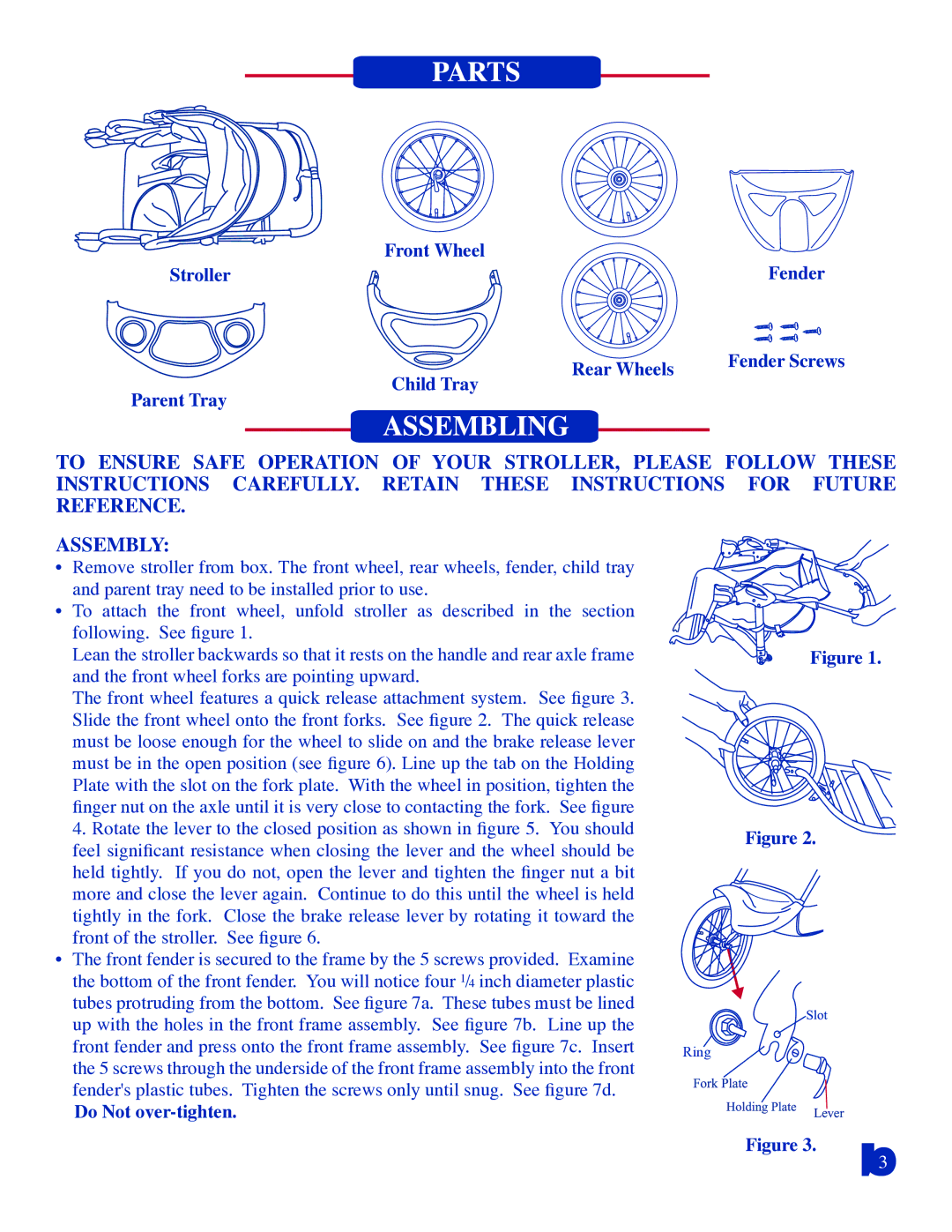 Baby Trend 9134 manual Instructions CAREFULLY. Retain These Instructions for Future, Reference Assembly 