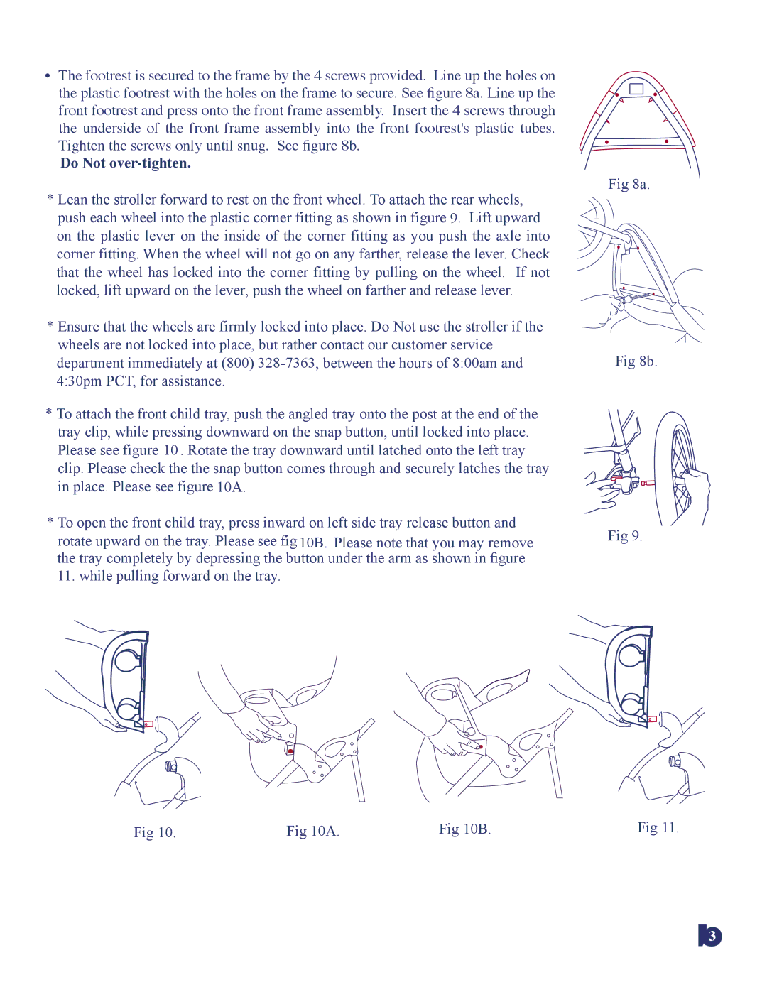 Baby Trend 9139CT, 9109CT manual Do Not over-tighten 