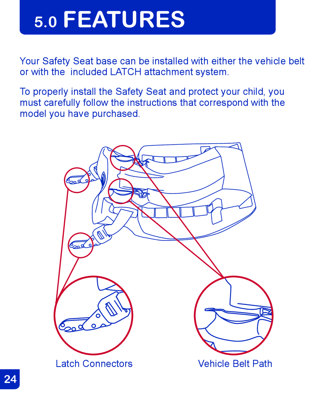 Baby Trend CSO190AD809 manual Vehicle Belt Path 