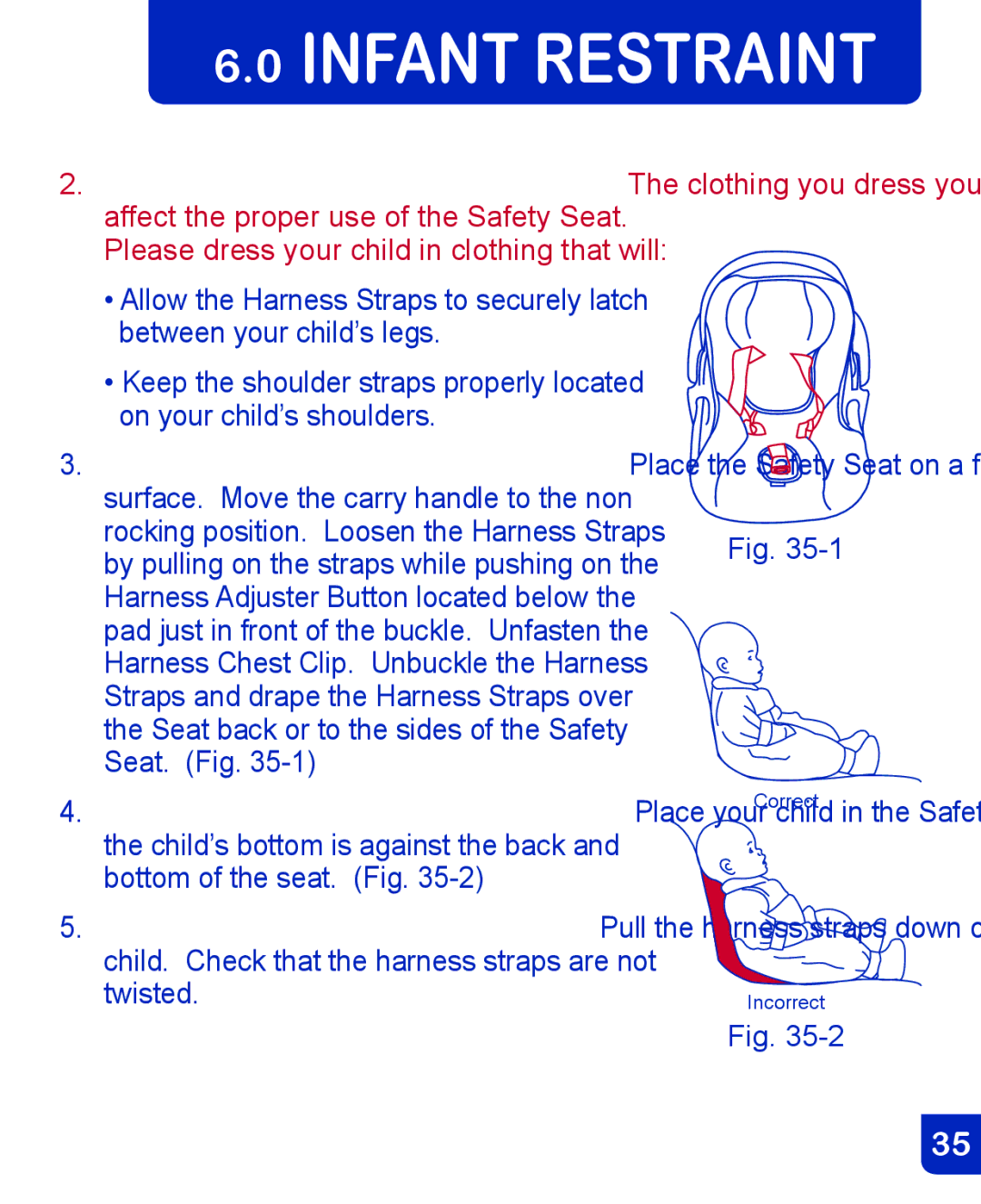 Baby Trend CSO190AD809 manual Infant Restraint 