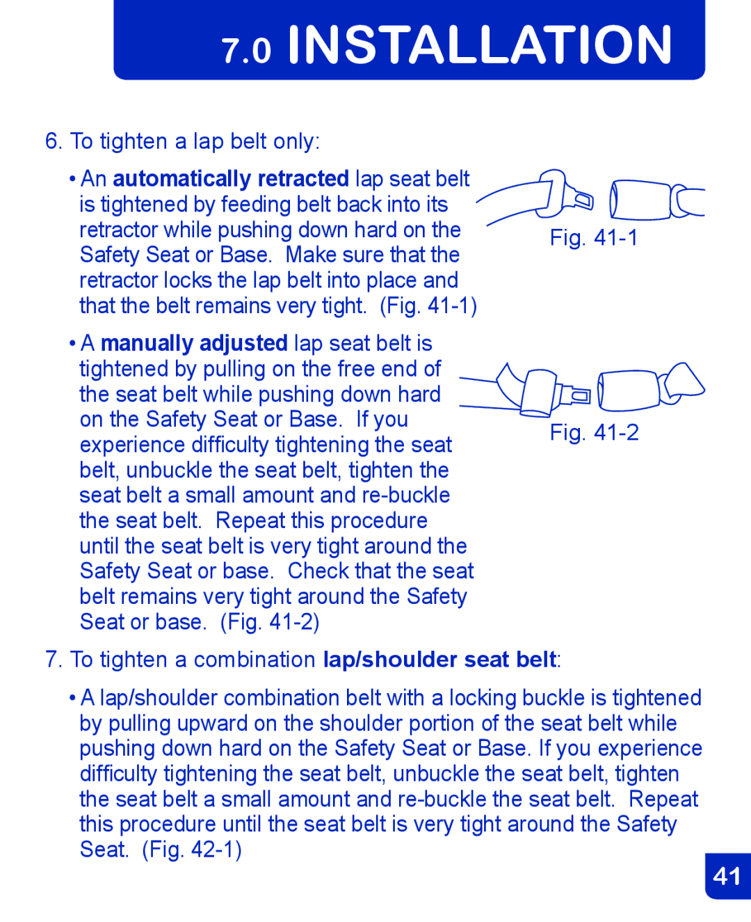 Baby Trend CSO190AD809 manual To tighten a lap belt only 